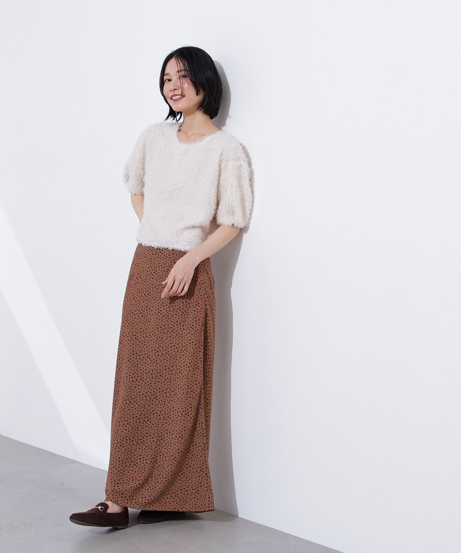  「アニマルプリントナロースカート」|スカート|