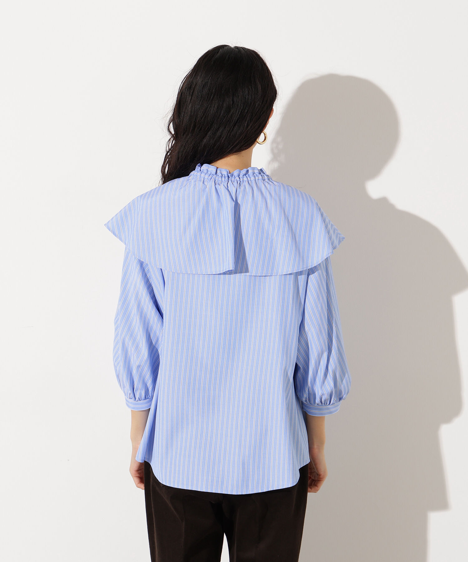  「ﾗｯﾌﾙｶﾗｰｽﾄﾗｲﾌﾟﾌﾞﾗｳｽ《ｲｴﾛｰｽﾄﾗｲﾌﾟ:official sit」|シャツ・ブラウス|