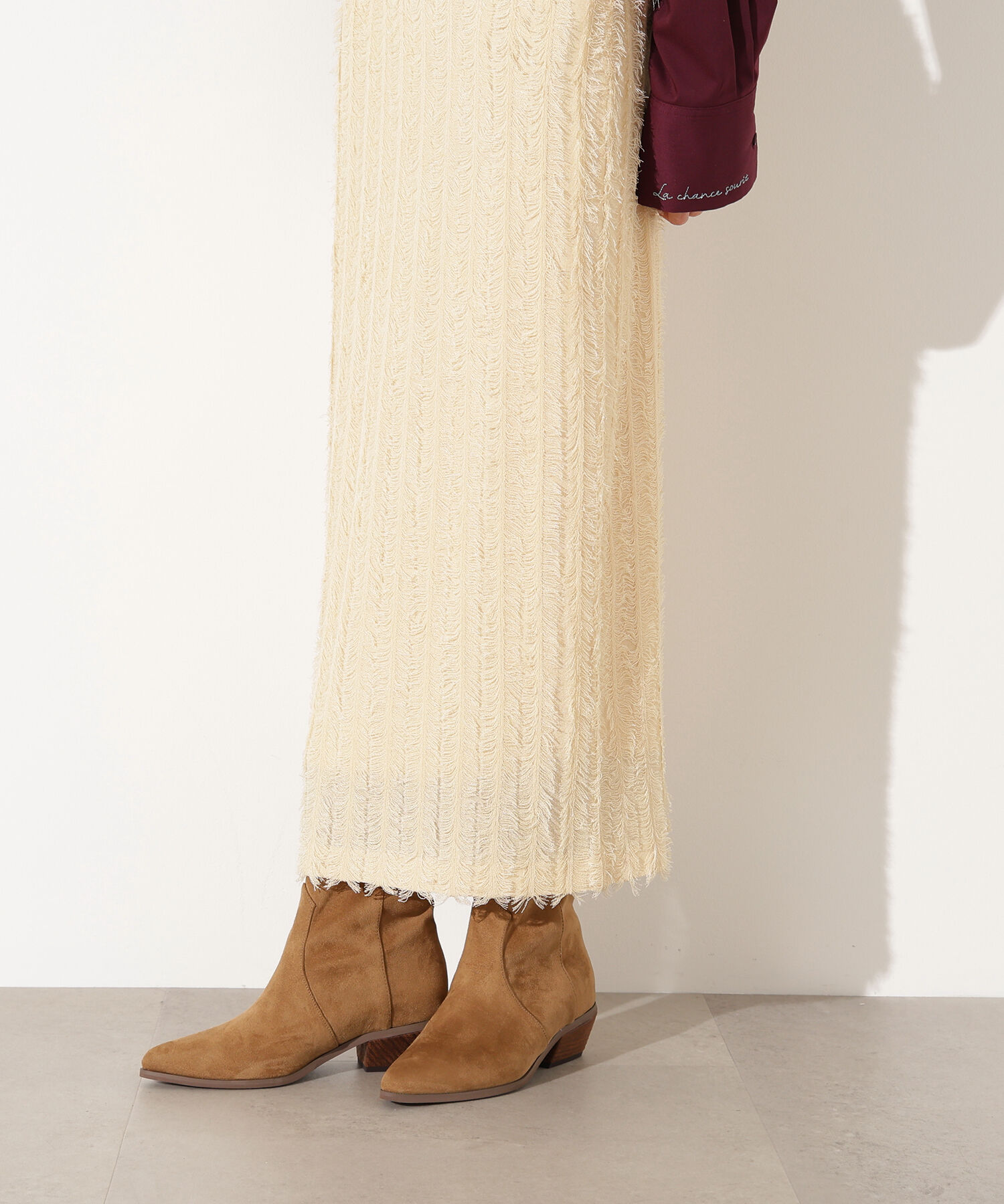  「フリンジニットスカート」|スカート|