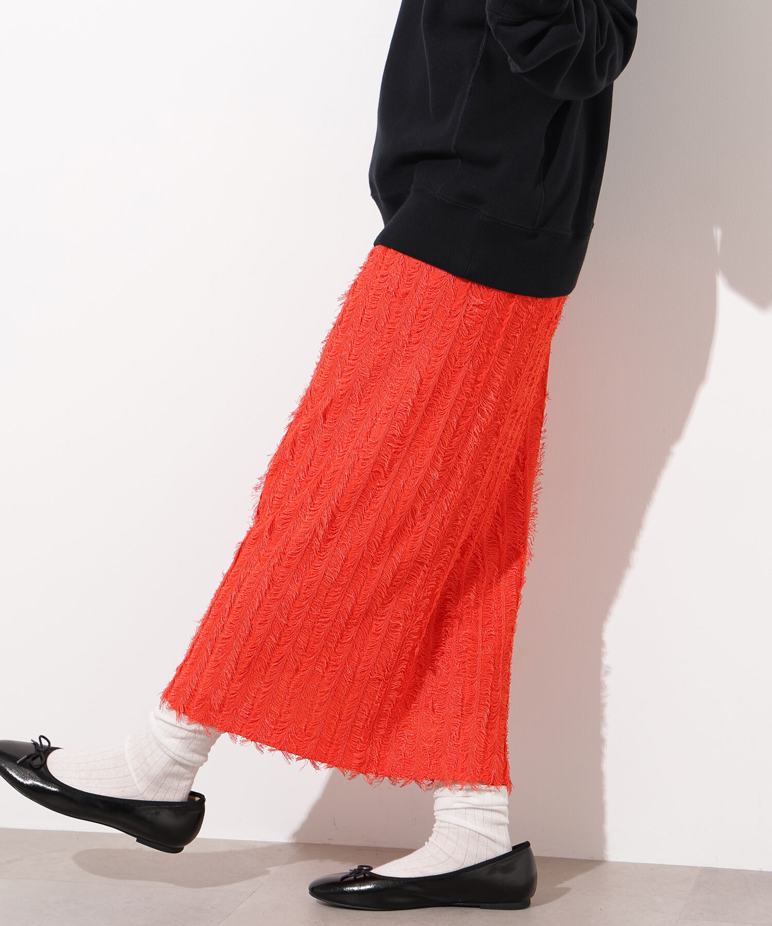  「フリンジニットスカート」|スカート|