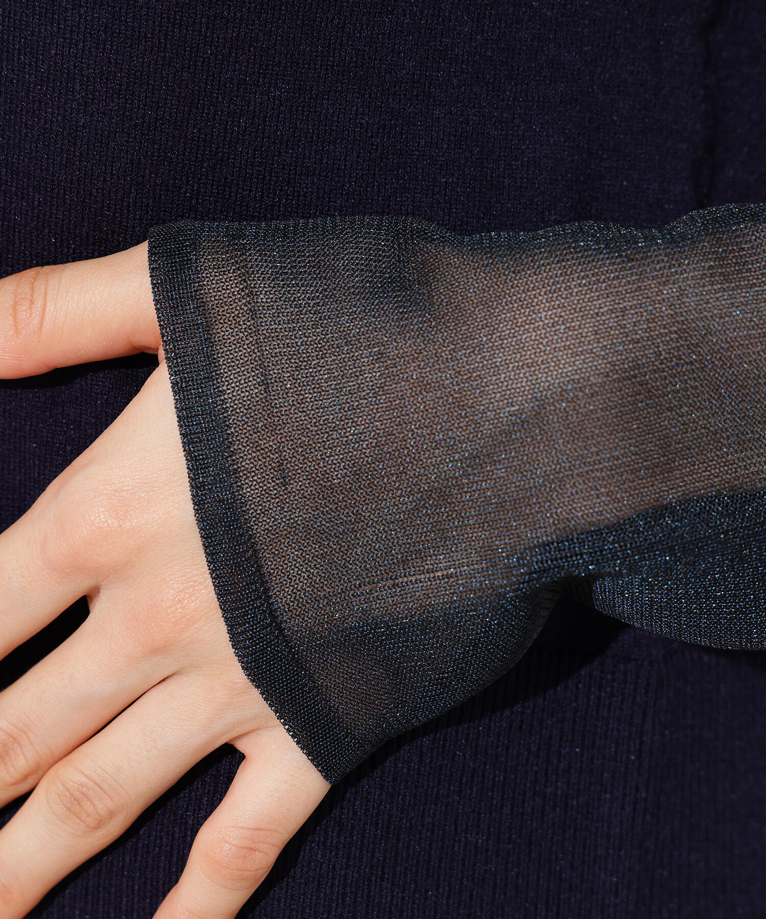  「シアーカフスコンパクトカーデ」|ニット・セーター|