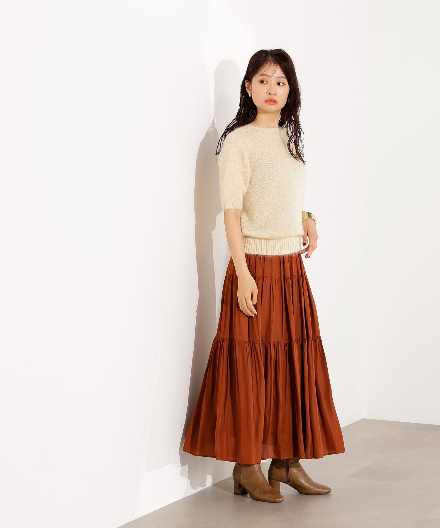  「ティアードロングスカート」|スカート|