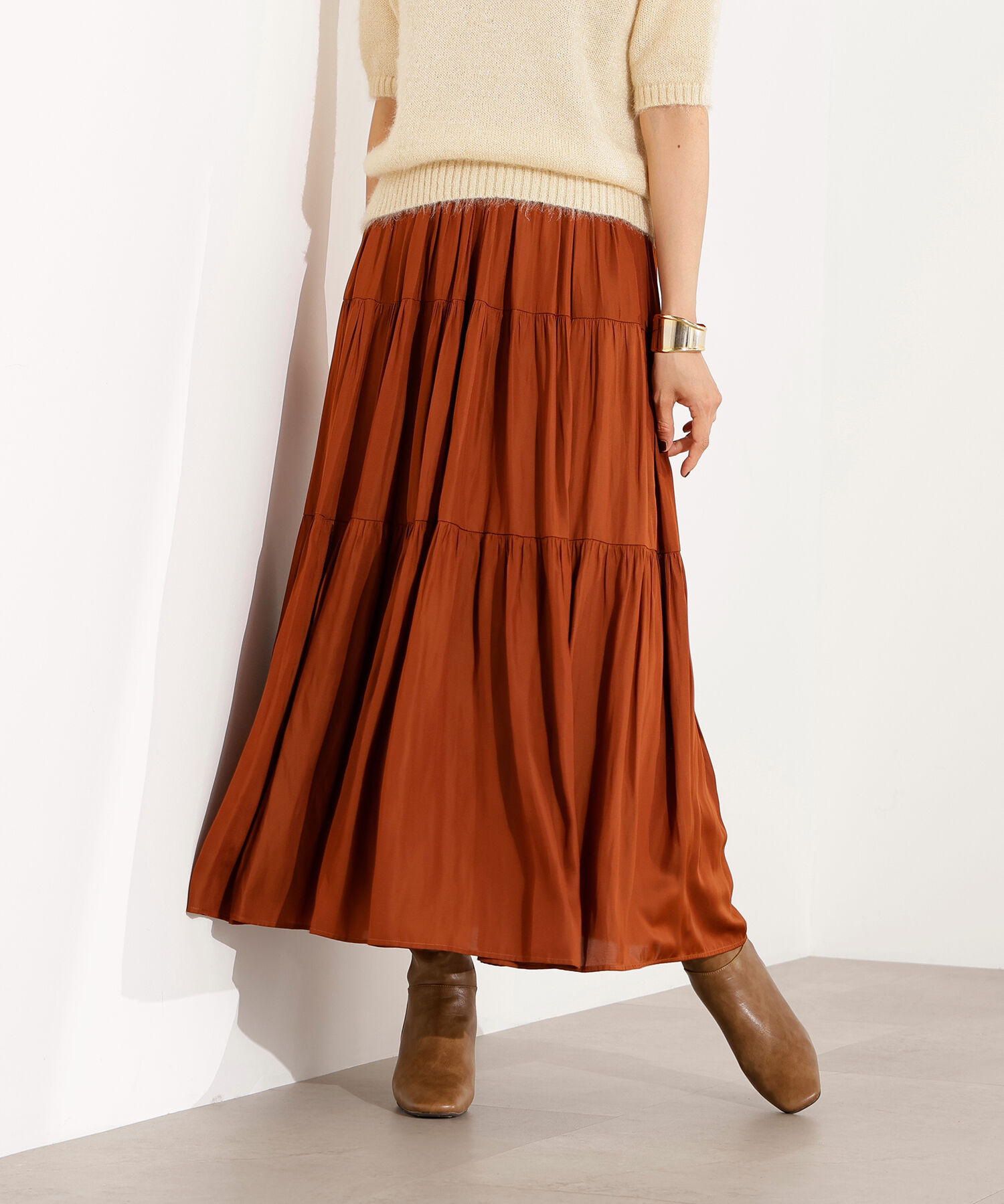  「ティアードロングスカート」|スカート|