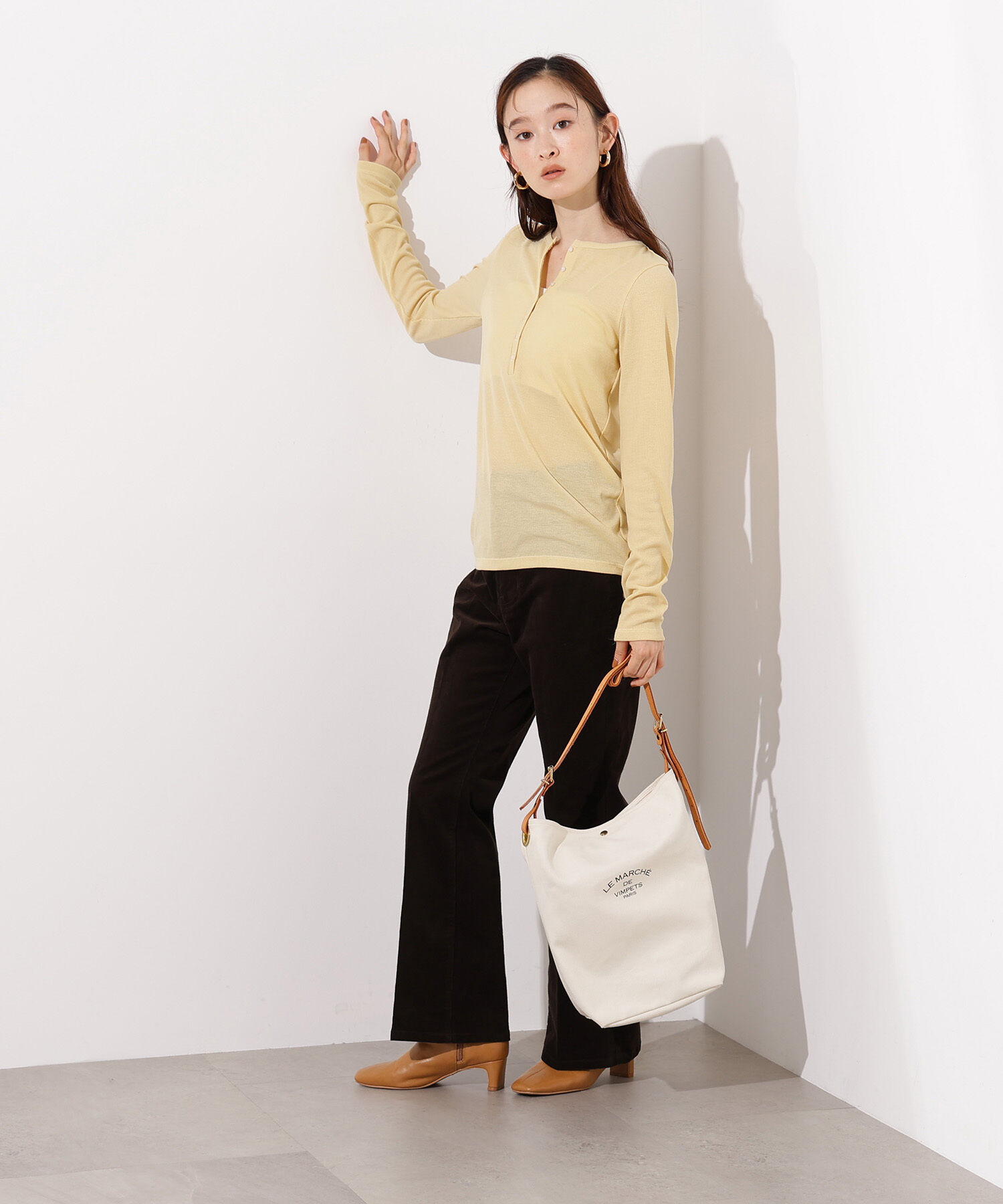  「ヘンリーネックシアーカットソー」|Tシャツ・カットソー|