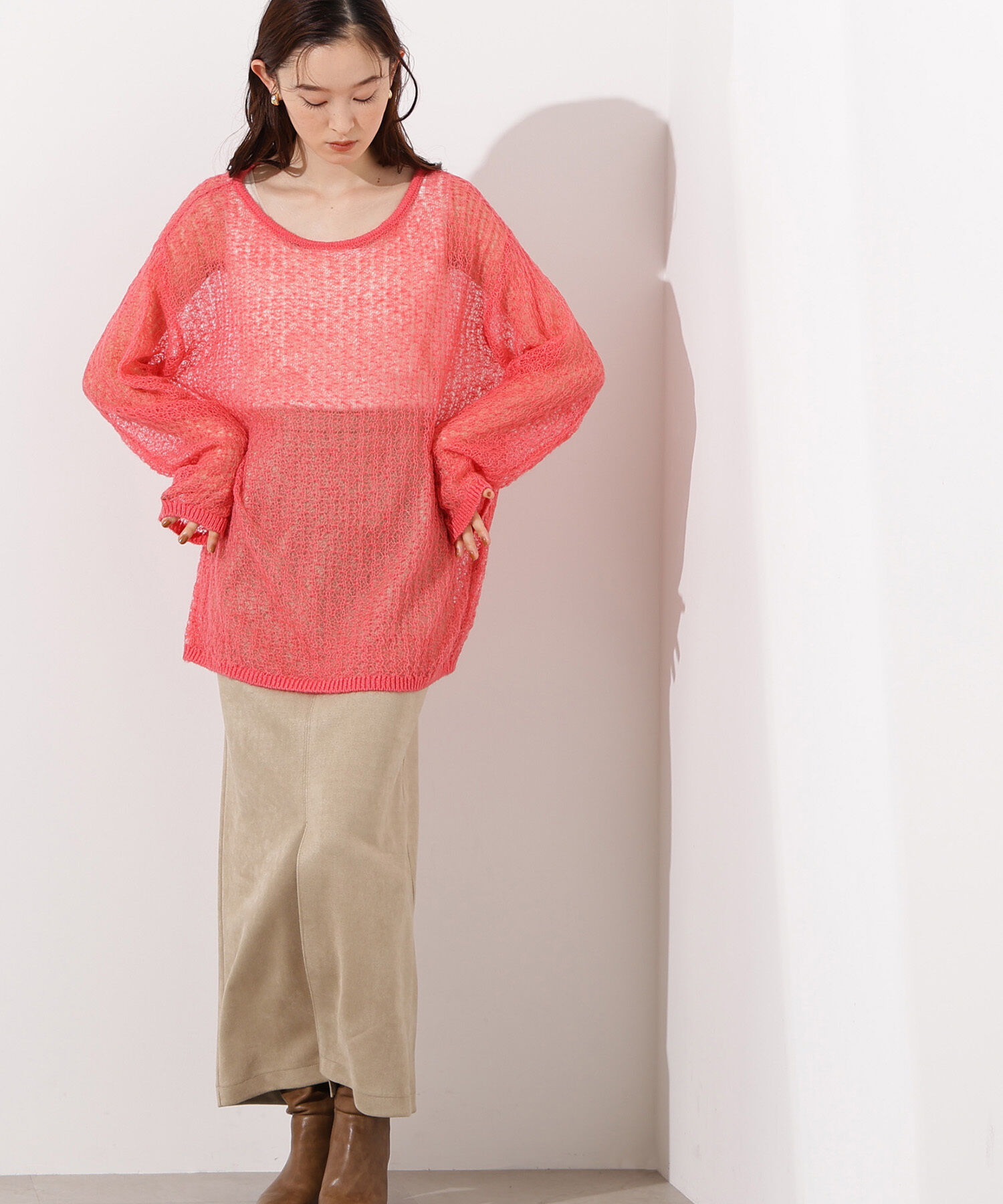  「モヘヤブレンドオーバーニット」|ニット・セーター|