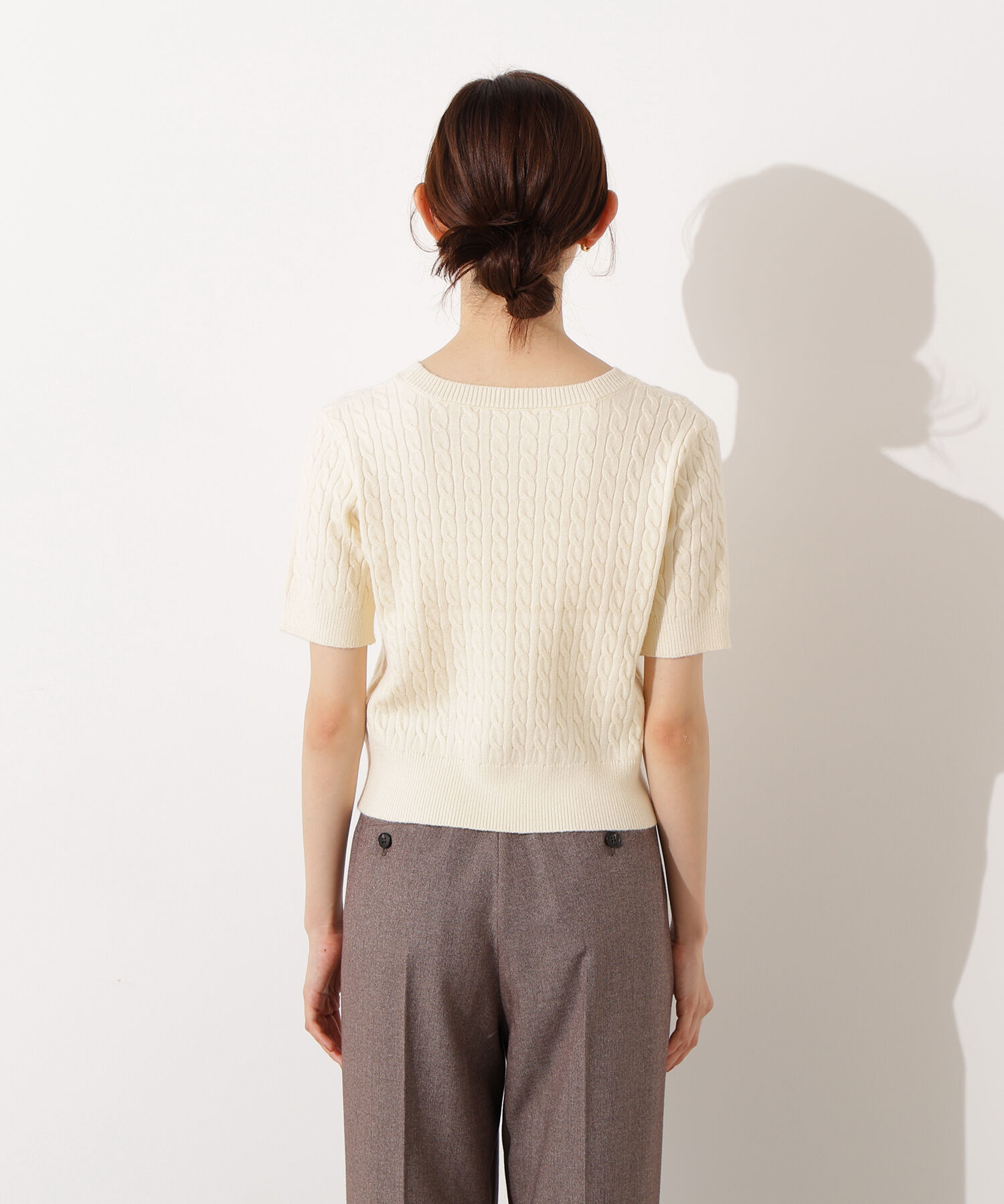  「メタルボタンケーブルアンサンブル」|ニット・セーター|