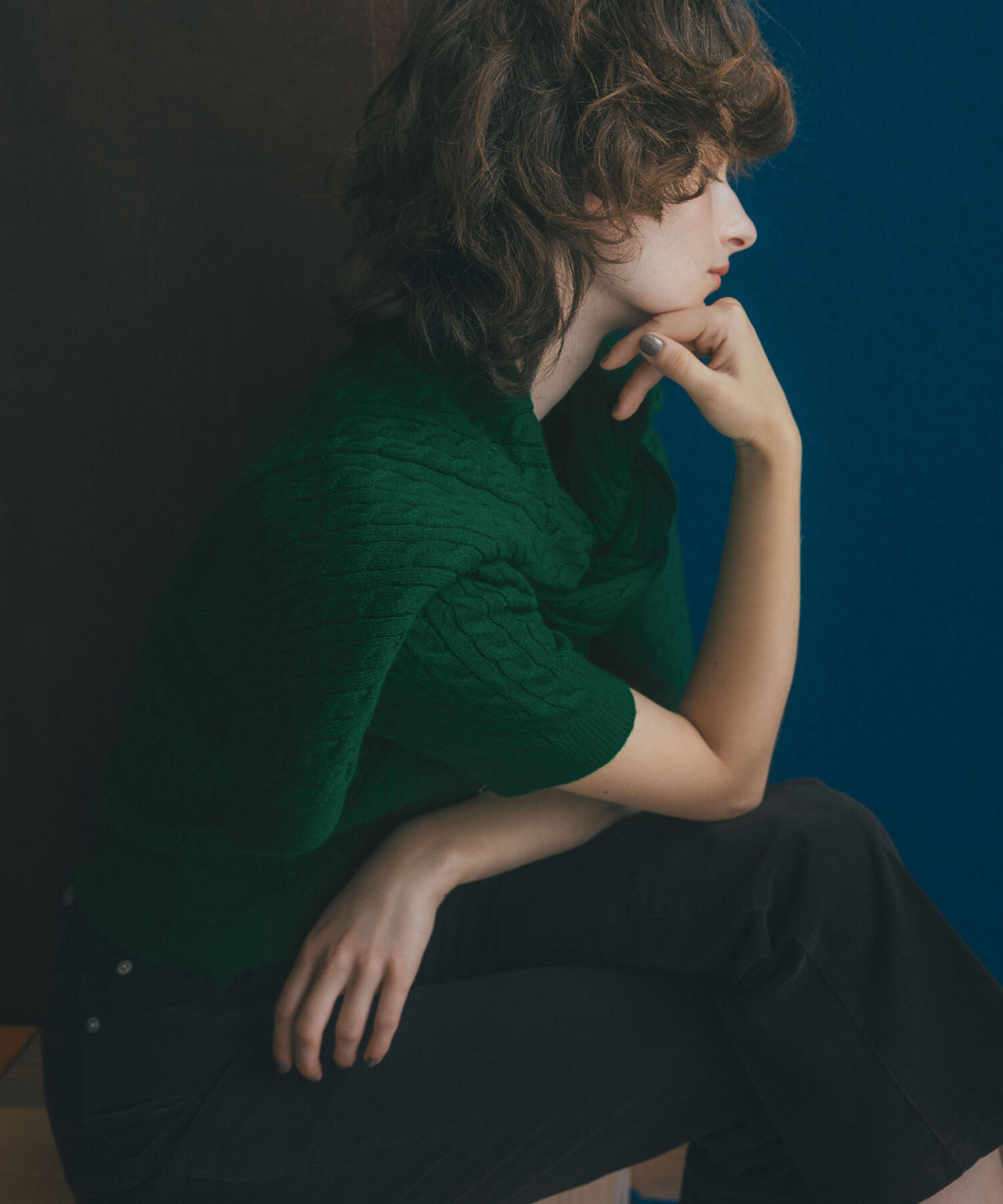  「メタルボタンケーブルアンサンブル」|ニット・セーター|