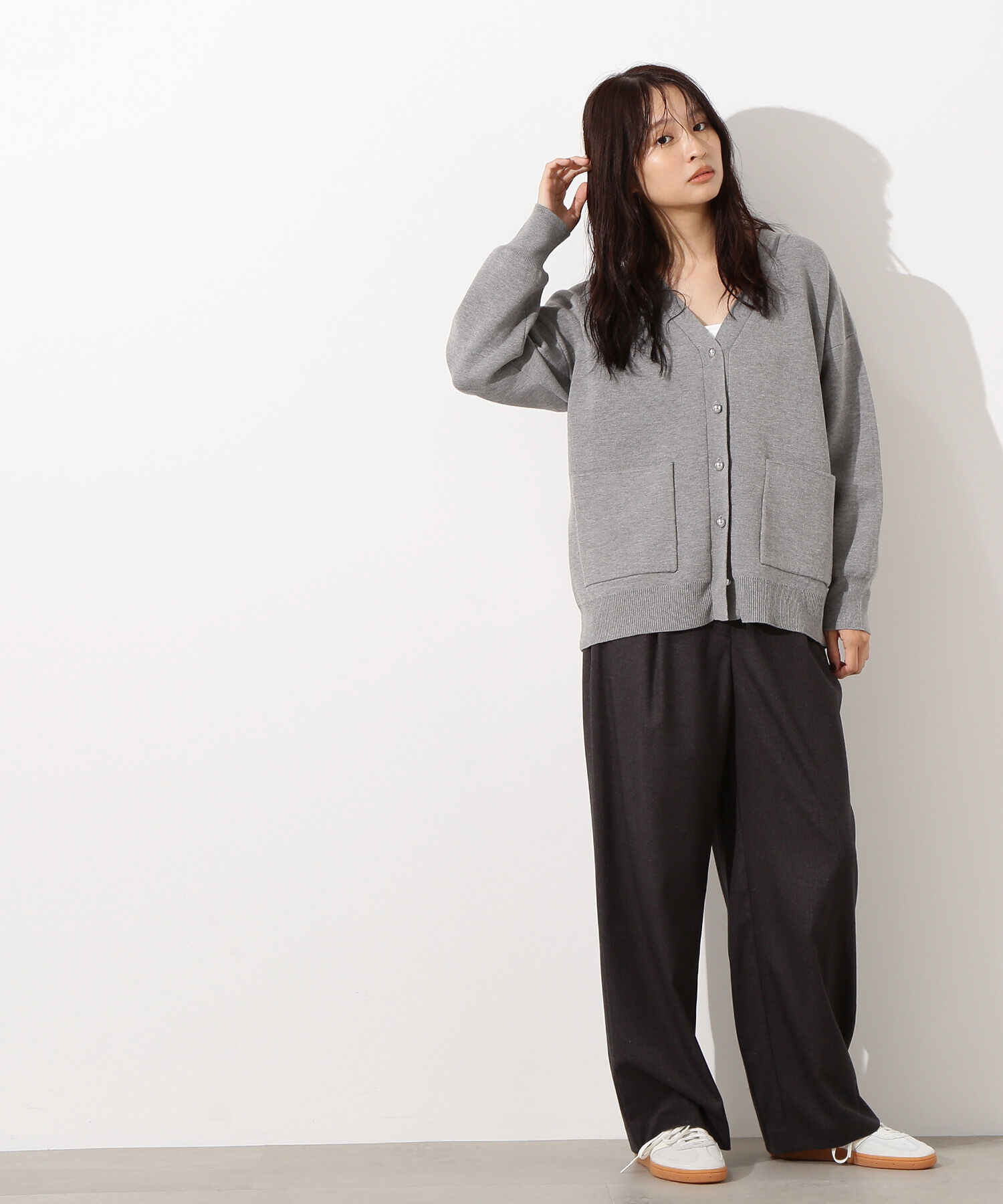  「スウェットライクフォルムカーディガン」|ニット・セーター|