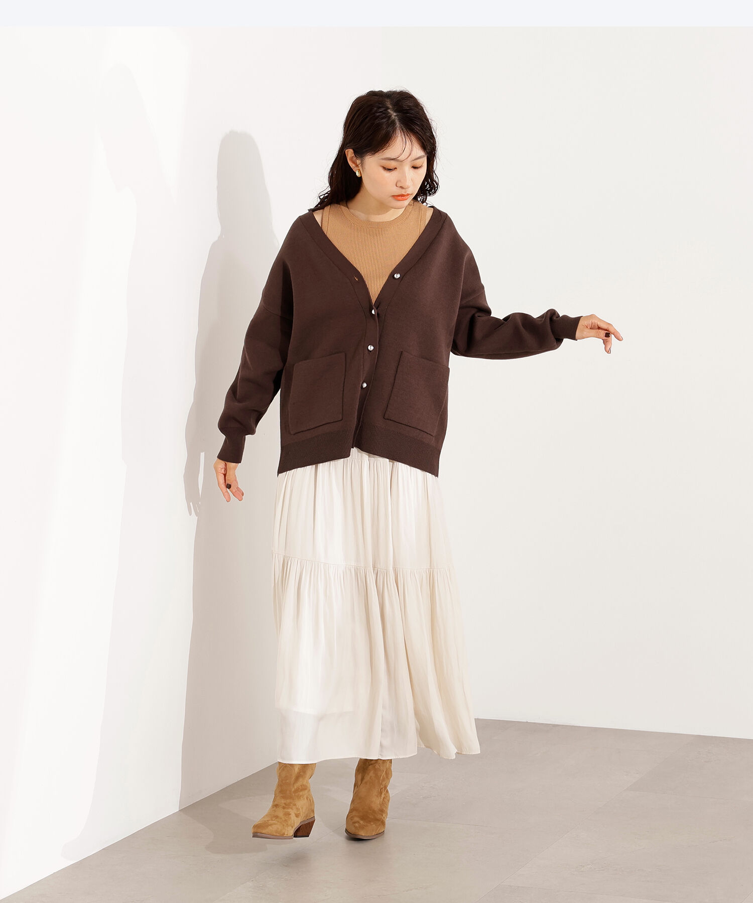  「スウェットライクフォルムカーディガン」|ニット・セーター|