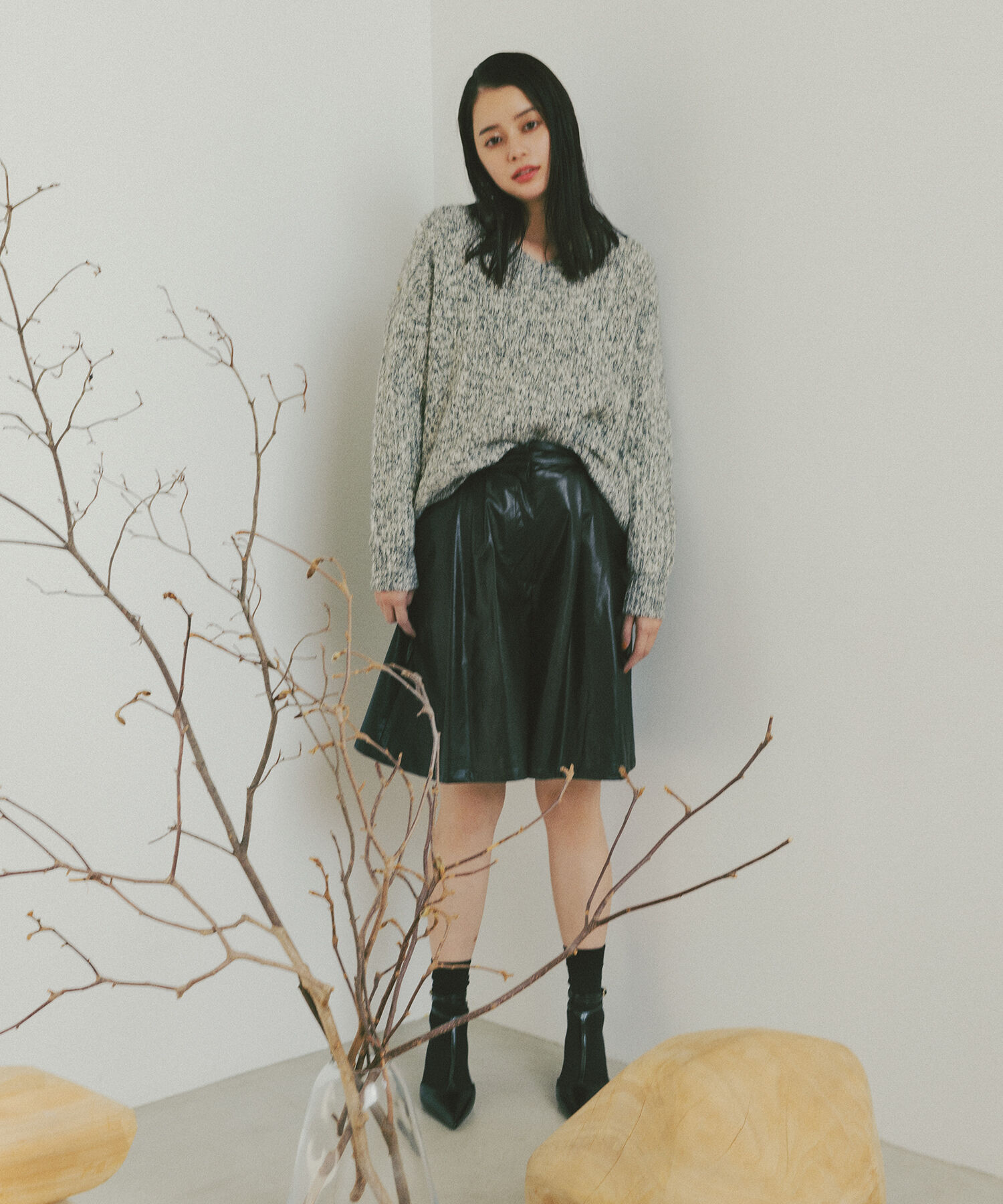  「フェイクレザーハーフパンツ」|その他|