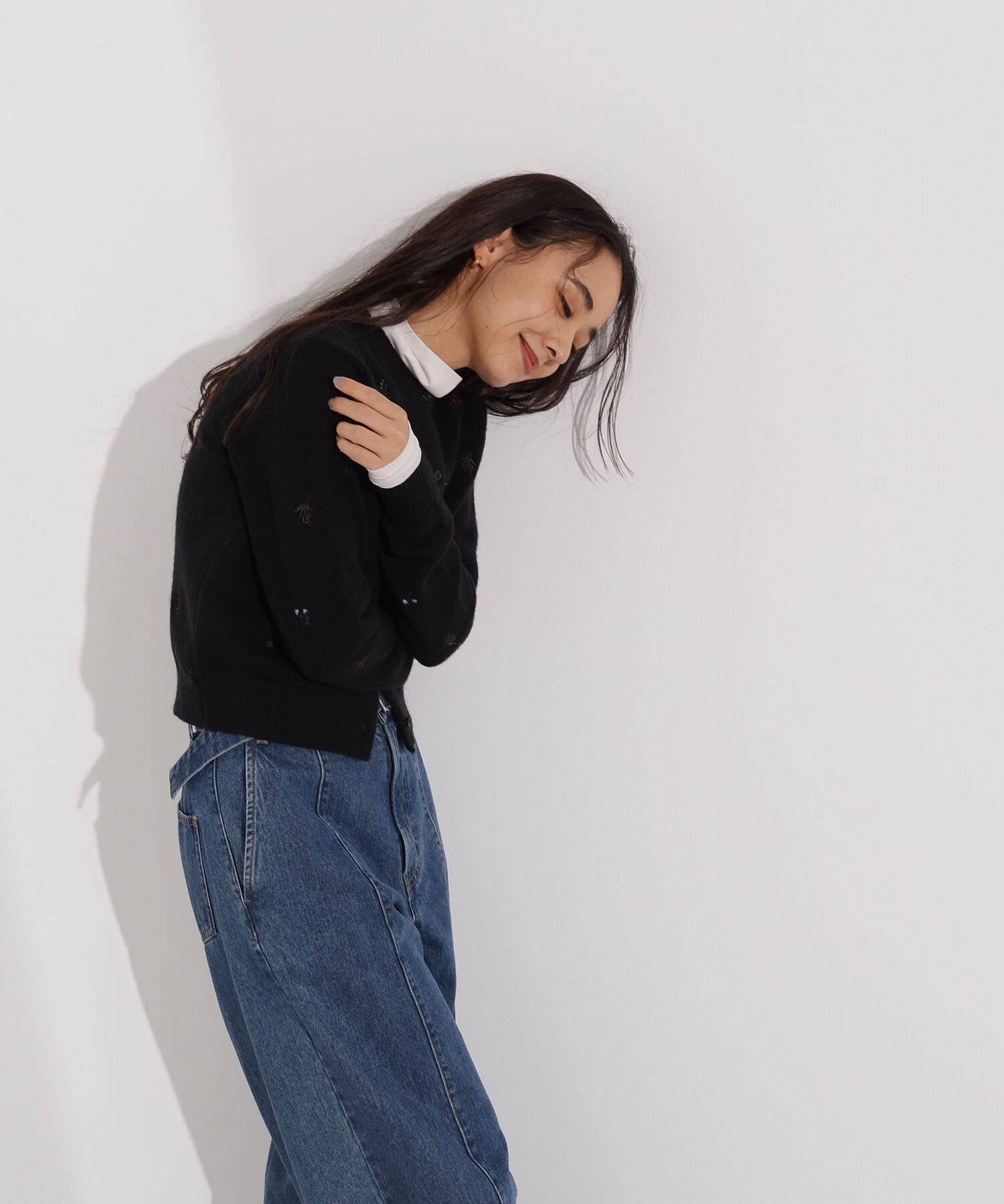  「フラワー刺繍カーディガン」|ニット・セーター|