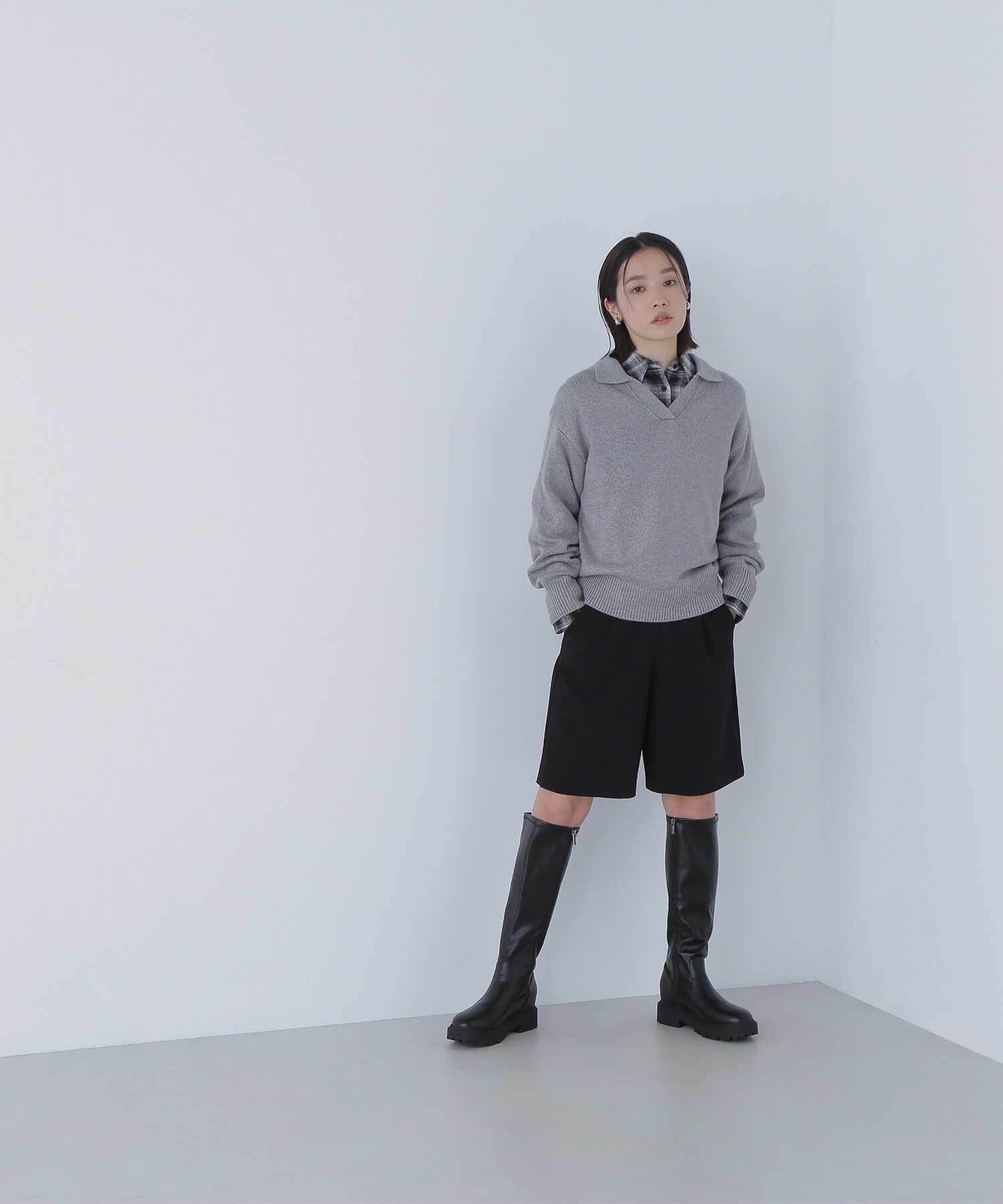  「スキッパーポロニット」|ニット・セーター|