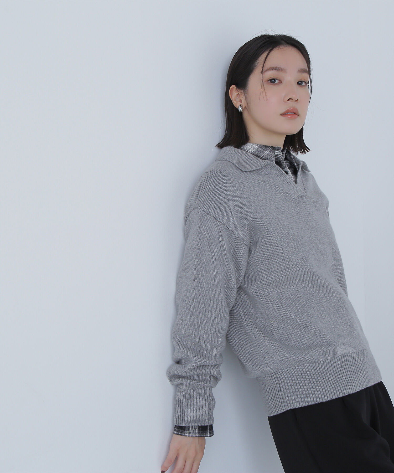  「スキッパーポロニット」|ニット・セーター|