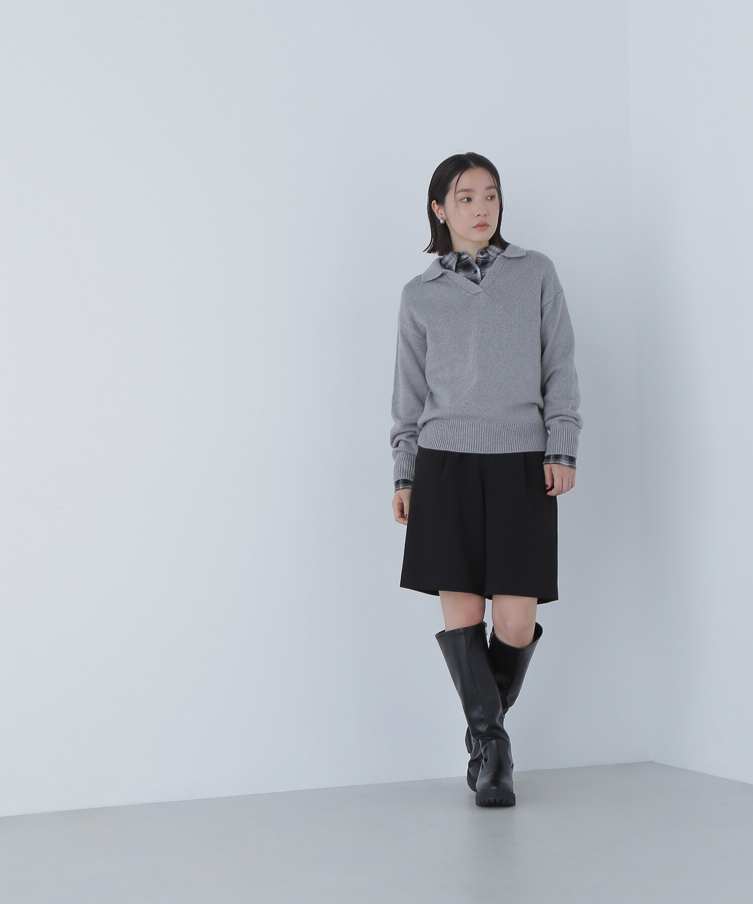  「スキッパーポロニット」|ニット・セーター|