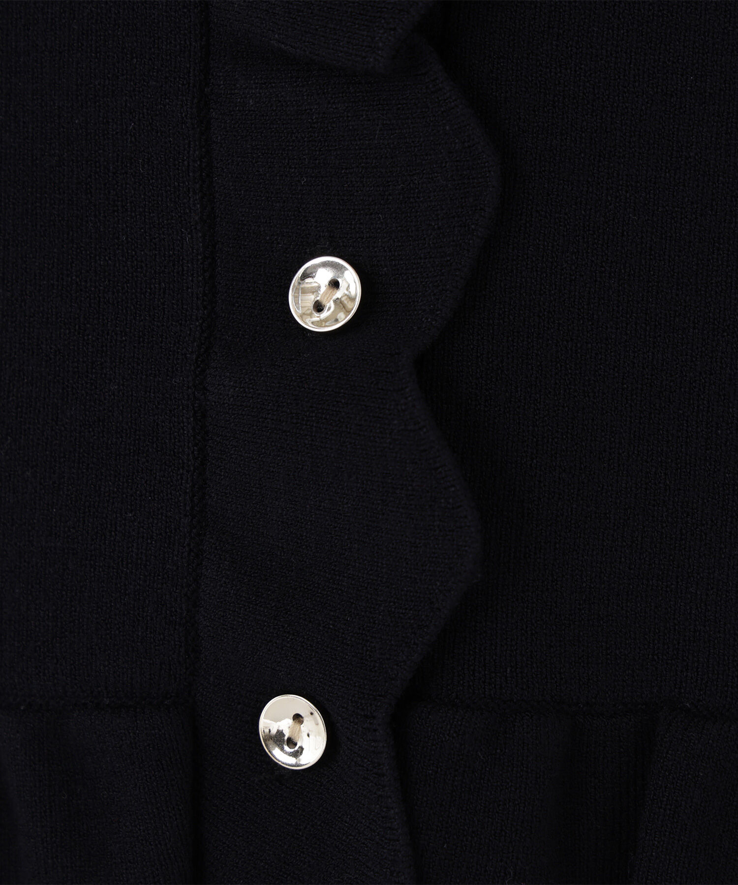  「メタルボタンフリルカーディガン」|ニット・セーター|