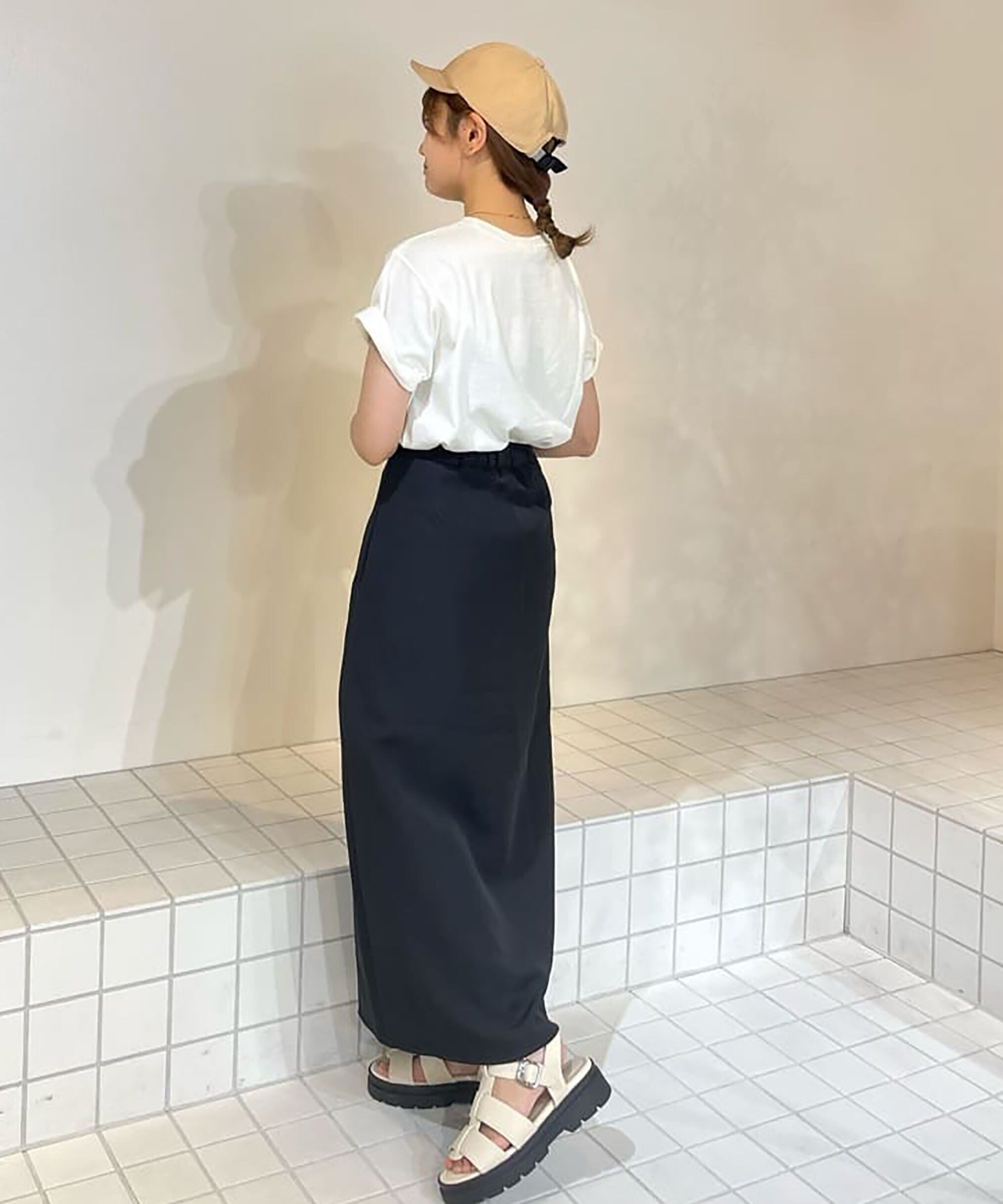  「深スリットレイヤードスカート」|スカート|