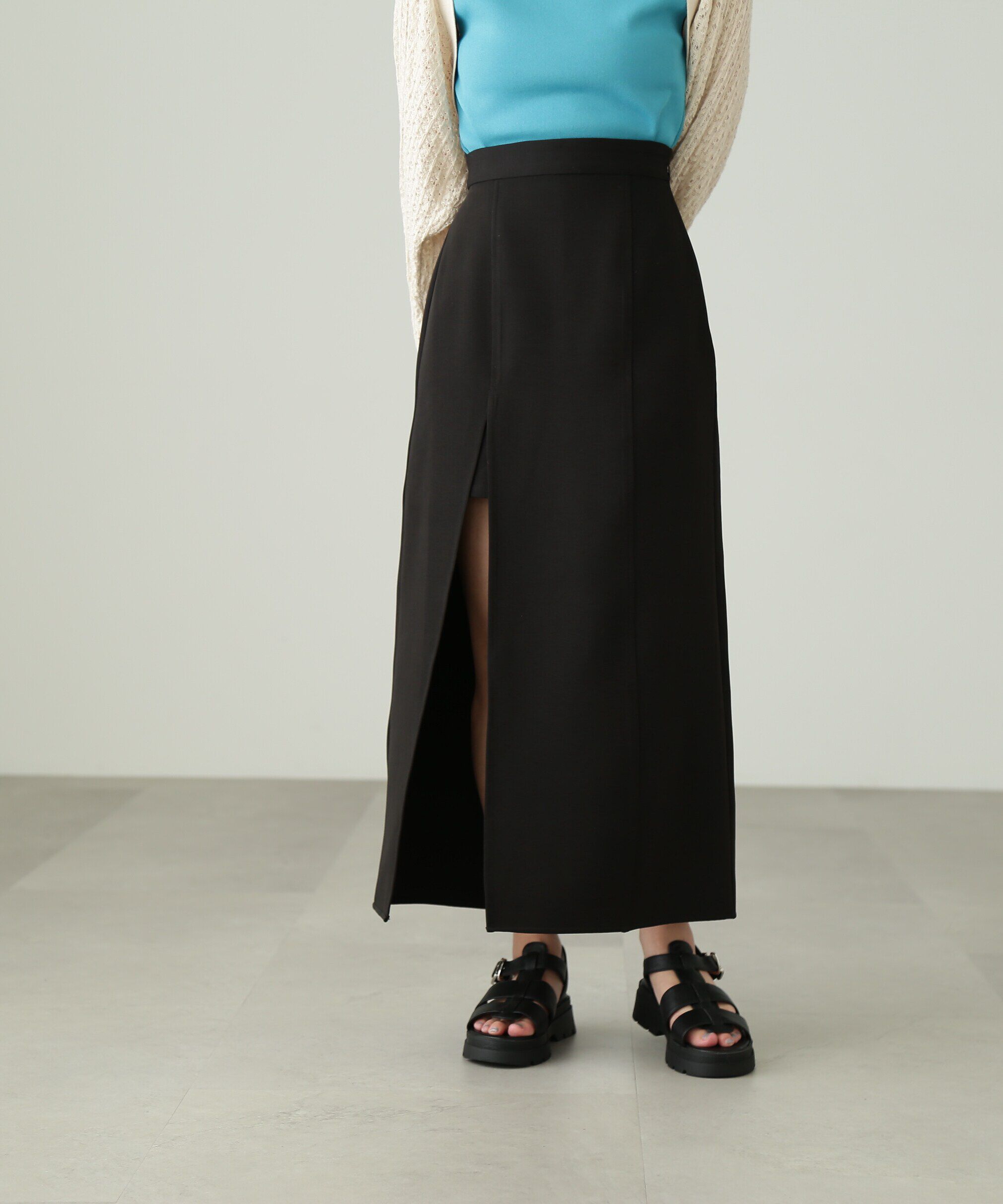  「深スリットレイヤードスカート」|スカート|