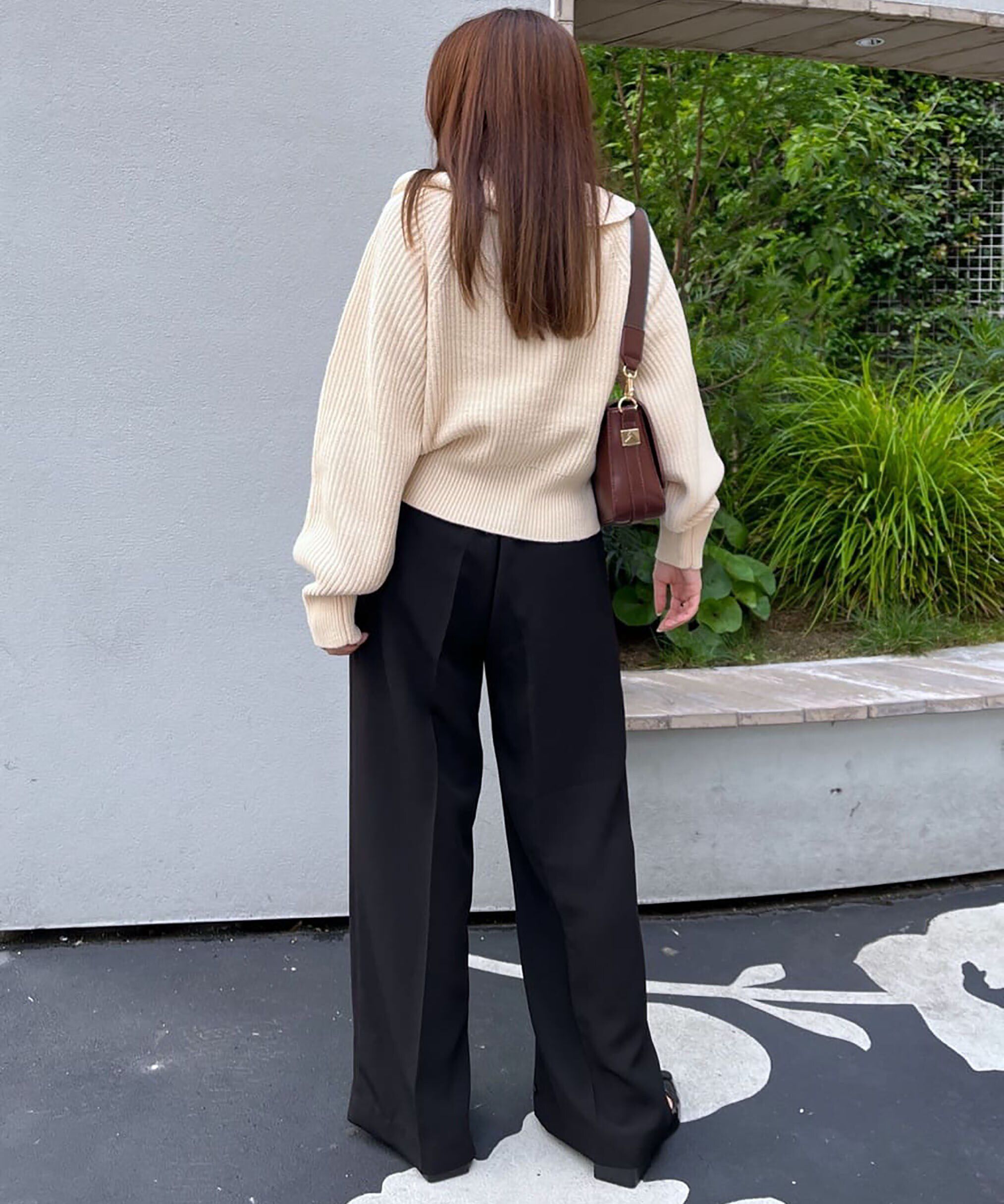  「内スリットストレートワイドパンツ」|その他|