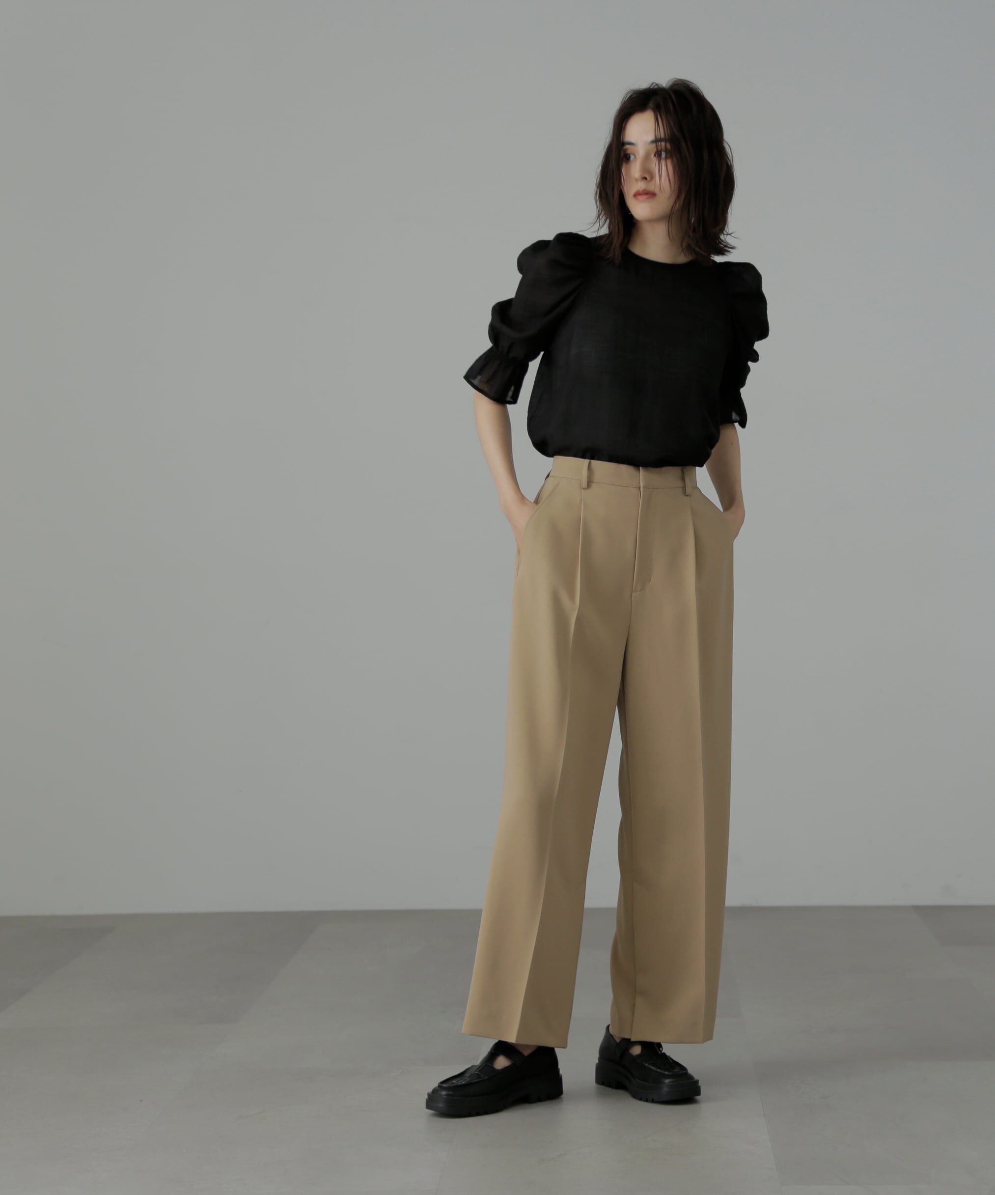  「内スリットストレートワイドパンツ」|その他|