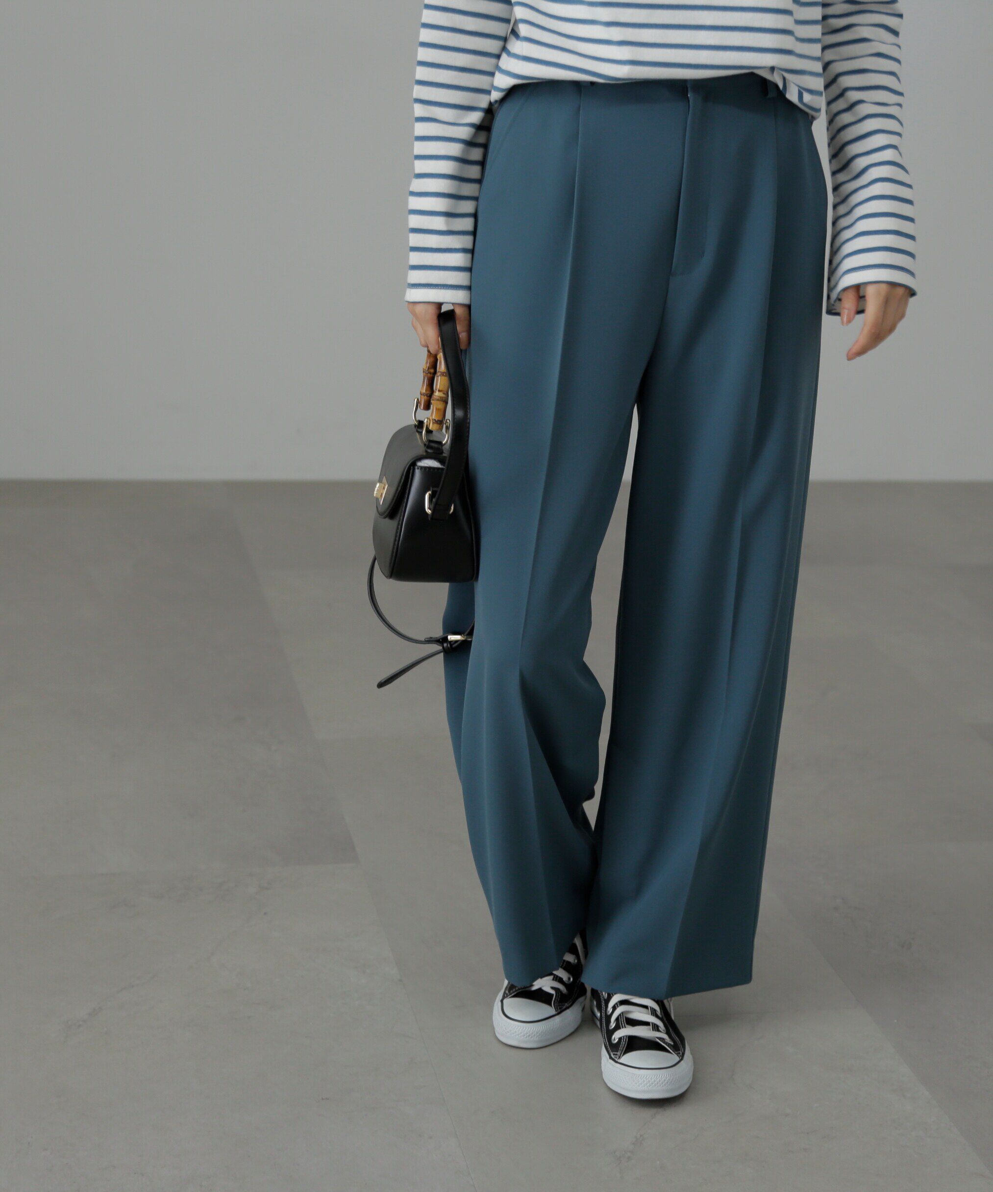  「内スリットストレートワイドパンツ」|その他|