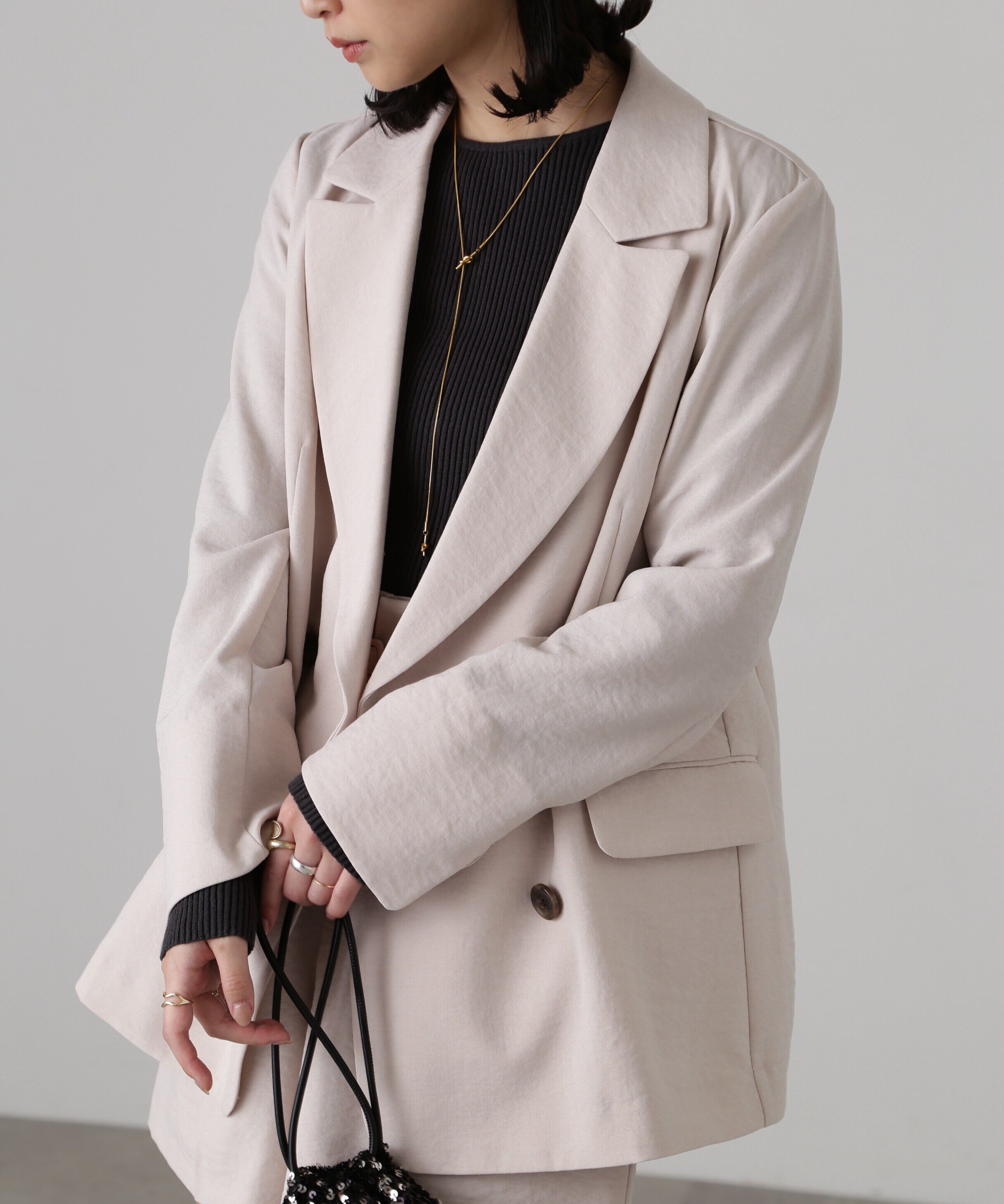  「[低身長サイズ/Sシリーズ]気流染めダブルジャケット」|その他|