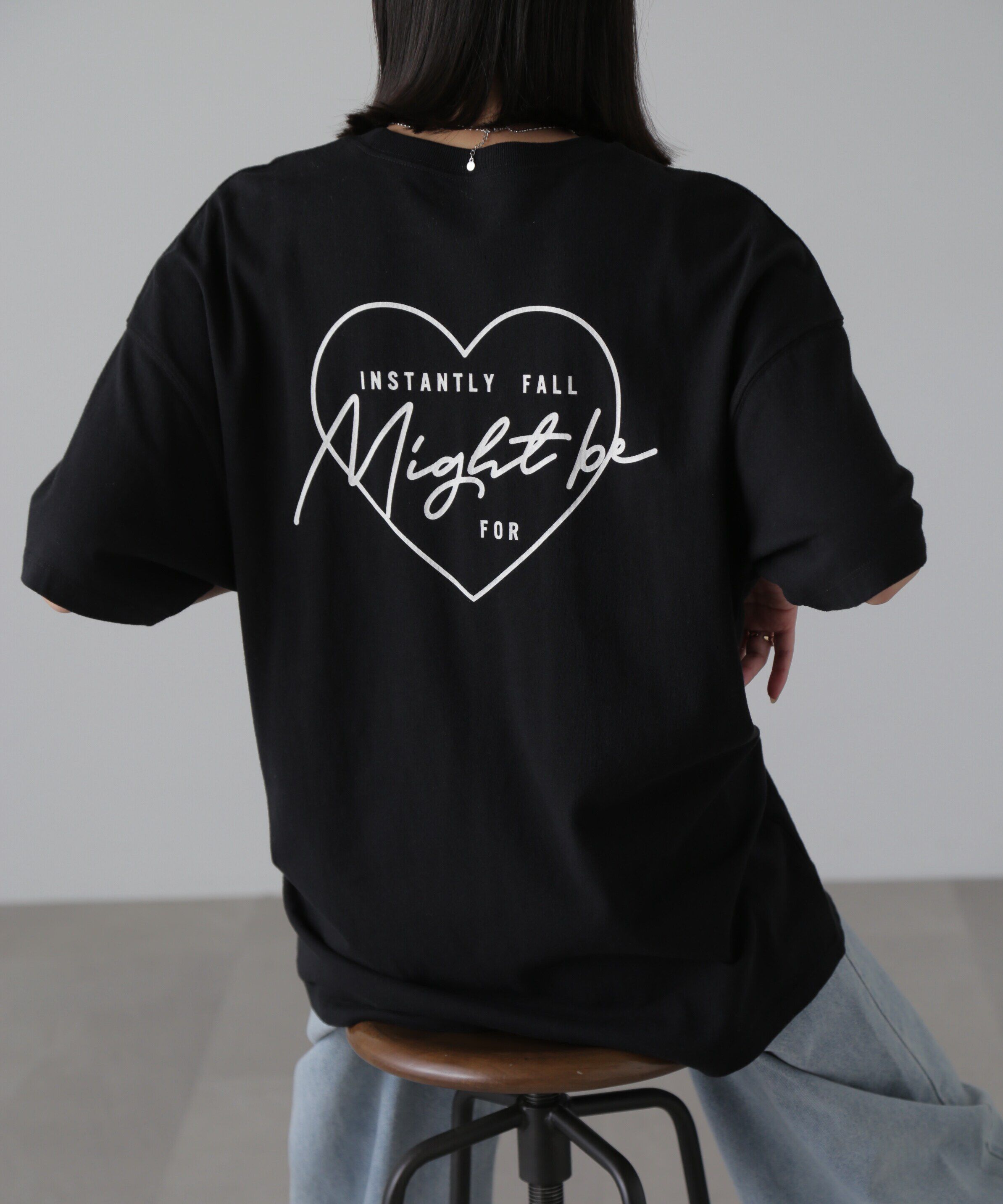  「バックハートプリントビッグTシャツ」|Tシャツ・カットソー|