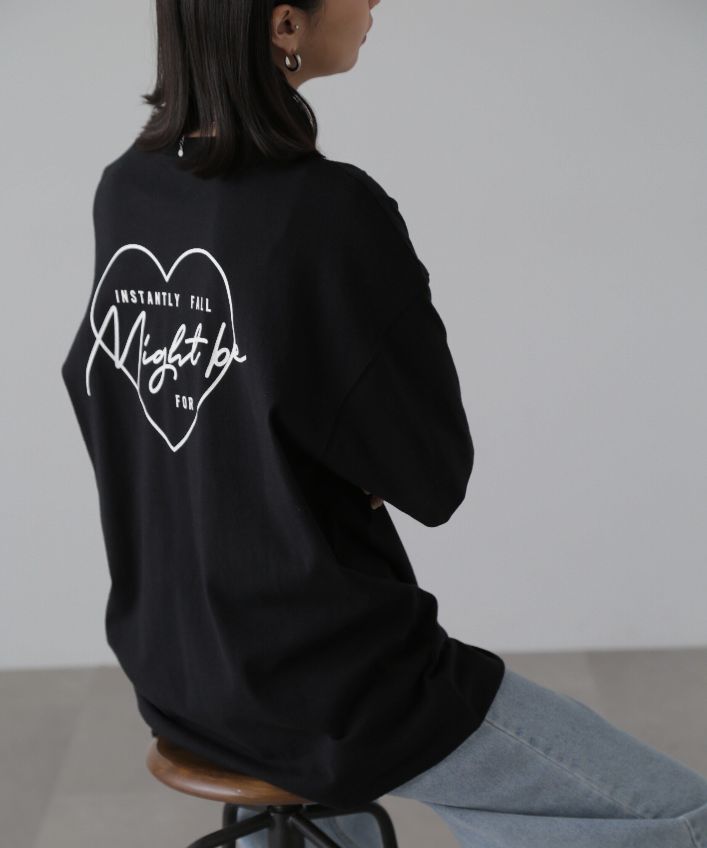  「バックハートプリントビッグTシャツ」|Tシャツ・カットソー|
