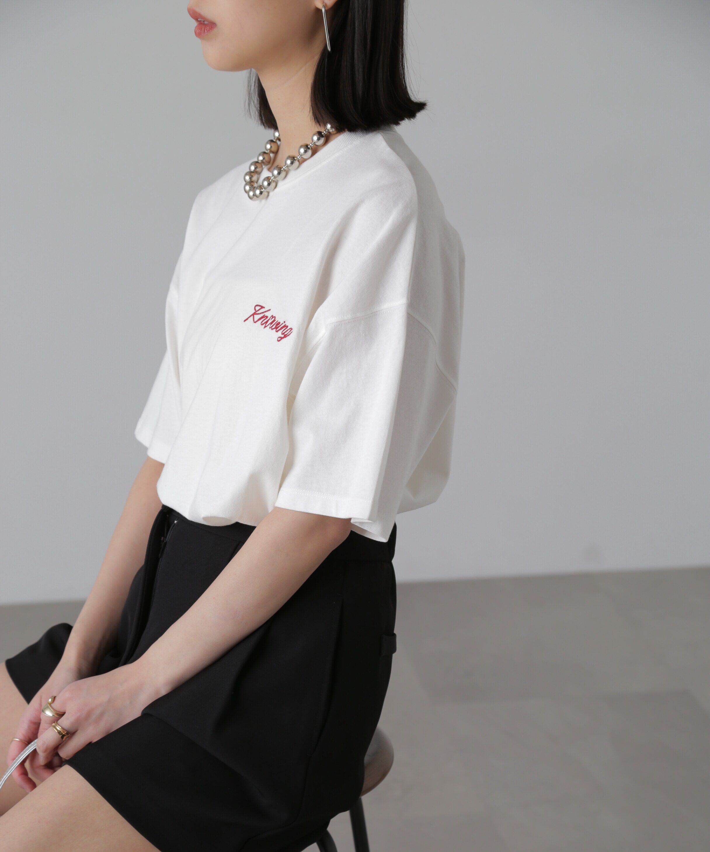  「バックハートプリントビッグTシャツ」|Tシャツ・カットソー|