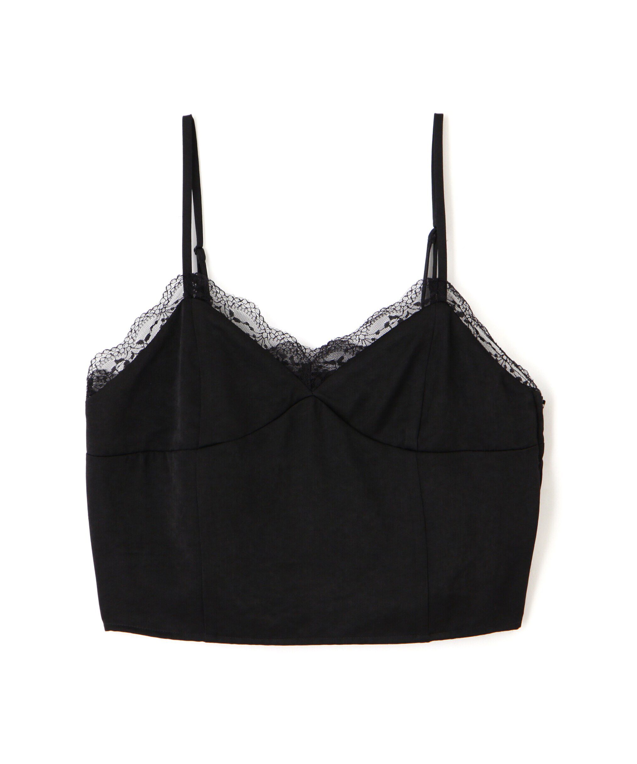  「サテンレースキャミソール」|シャツ・ブラウス|