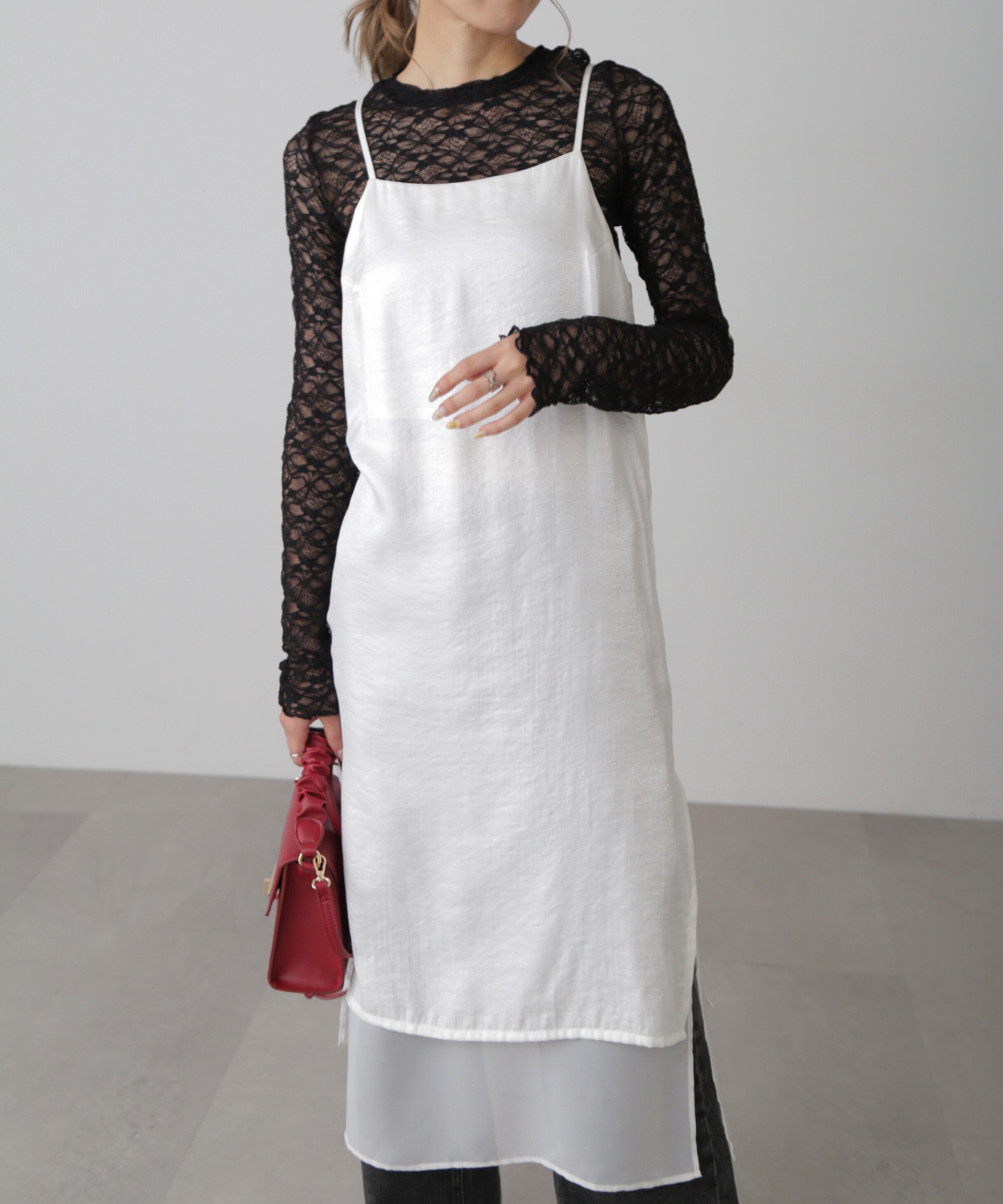  「レイヤードナローキャミワンピース」|ワンピース|