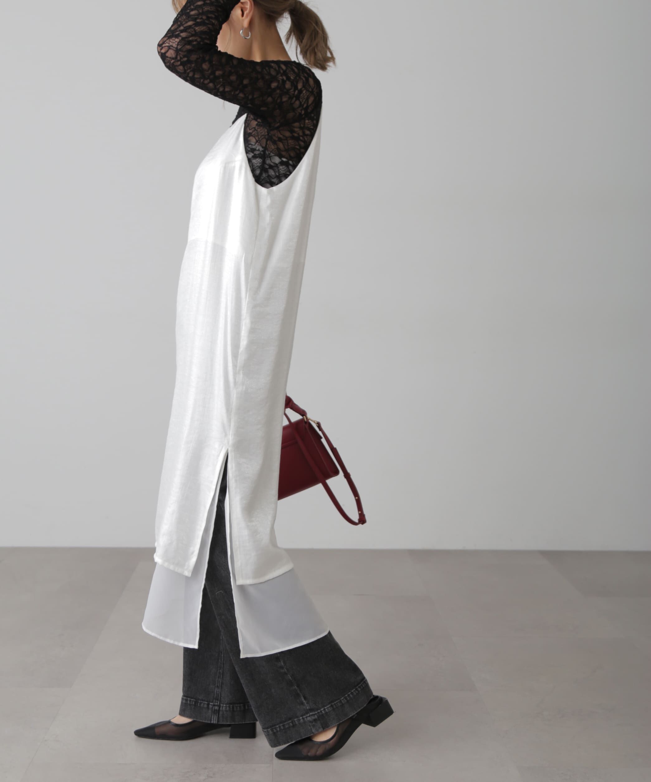  「レイヤードナローキャミワンピース」|ワンピース|