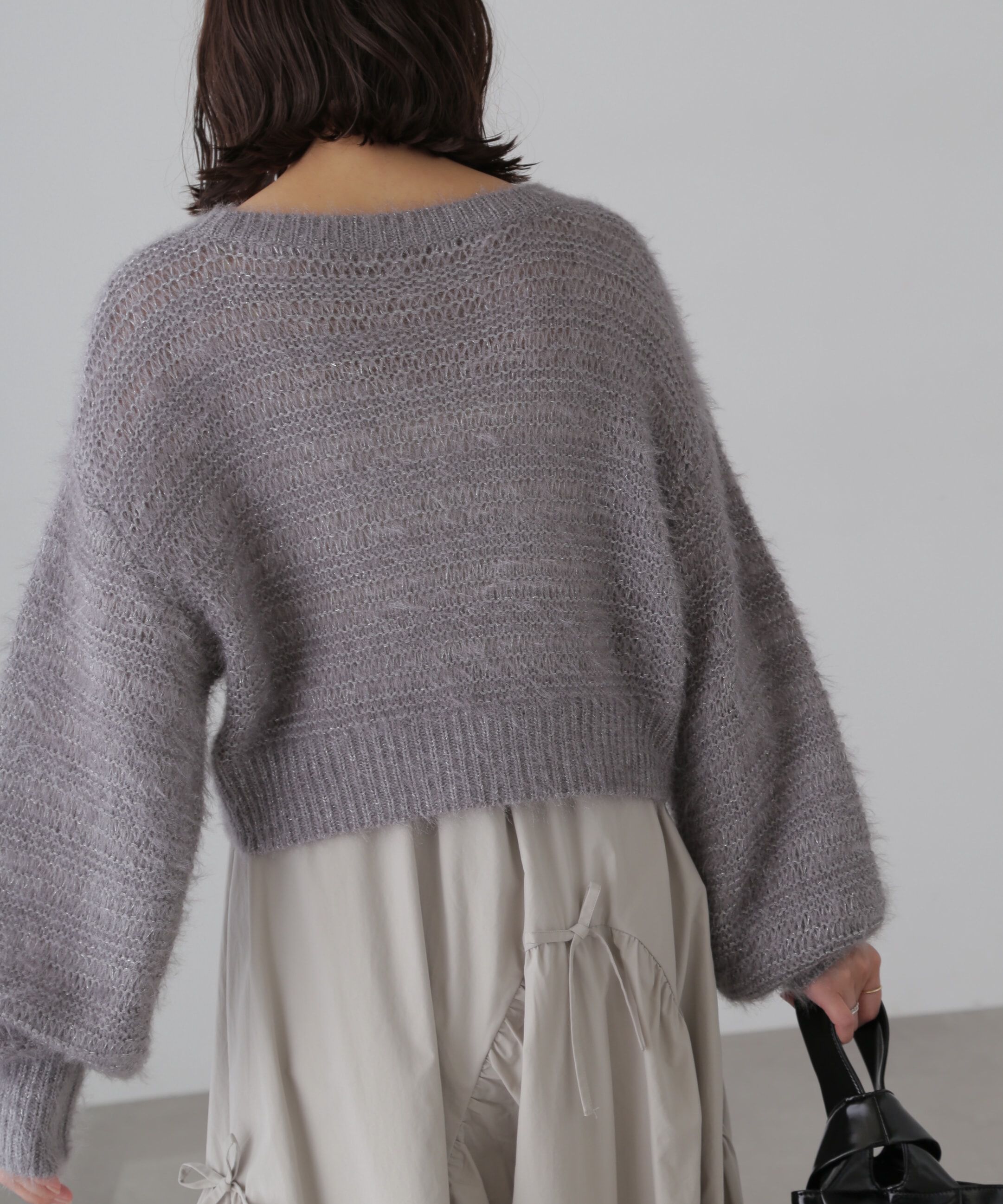  「ラメフェザーモヘヤライクニット」|ニット・セーター|