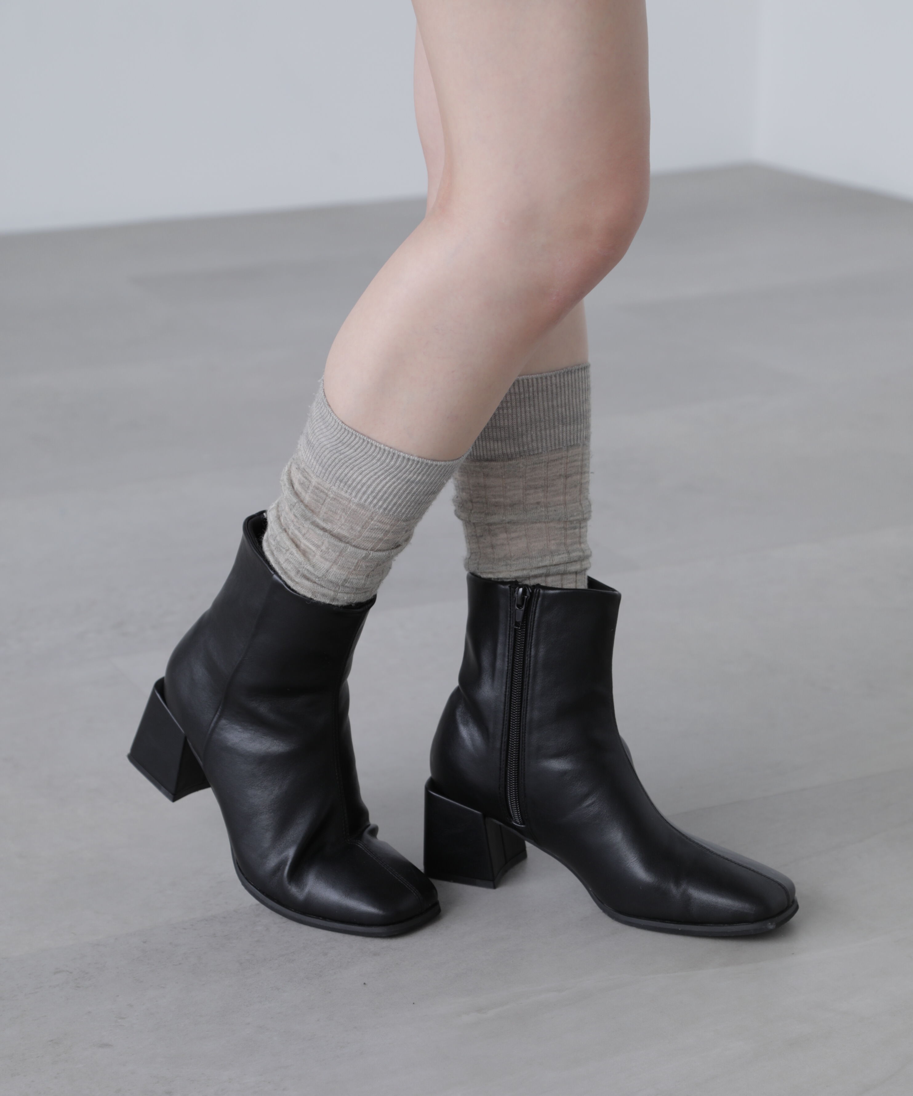  「オーバーヒールブーツ」|その他|ブラック