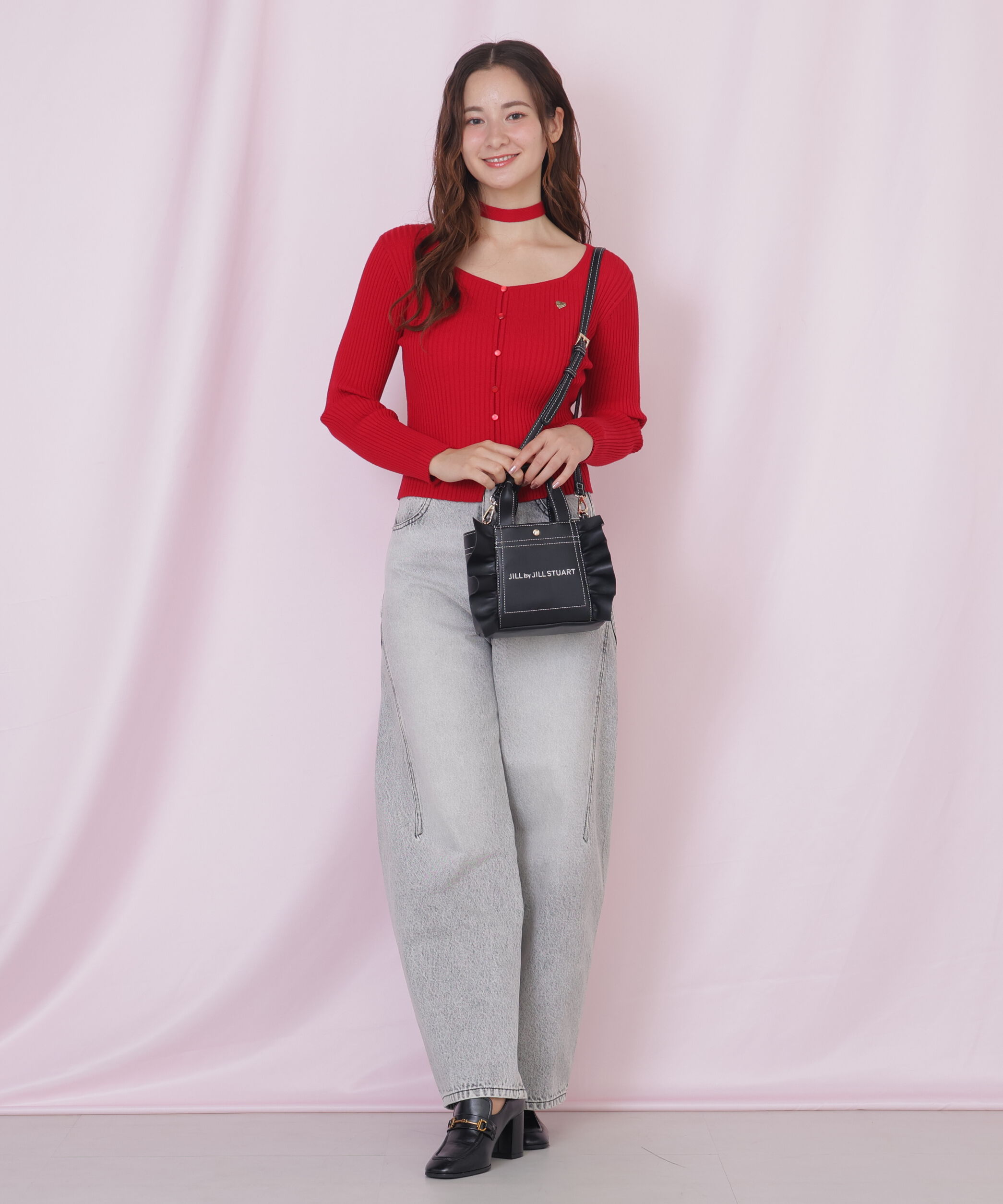  「チョーカー付きスクエアニット」|ニット・セーター|