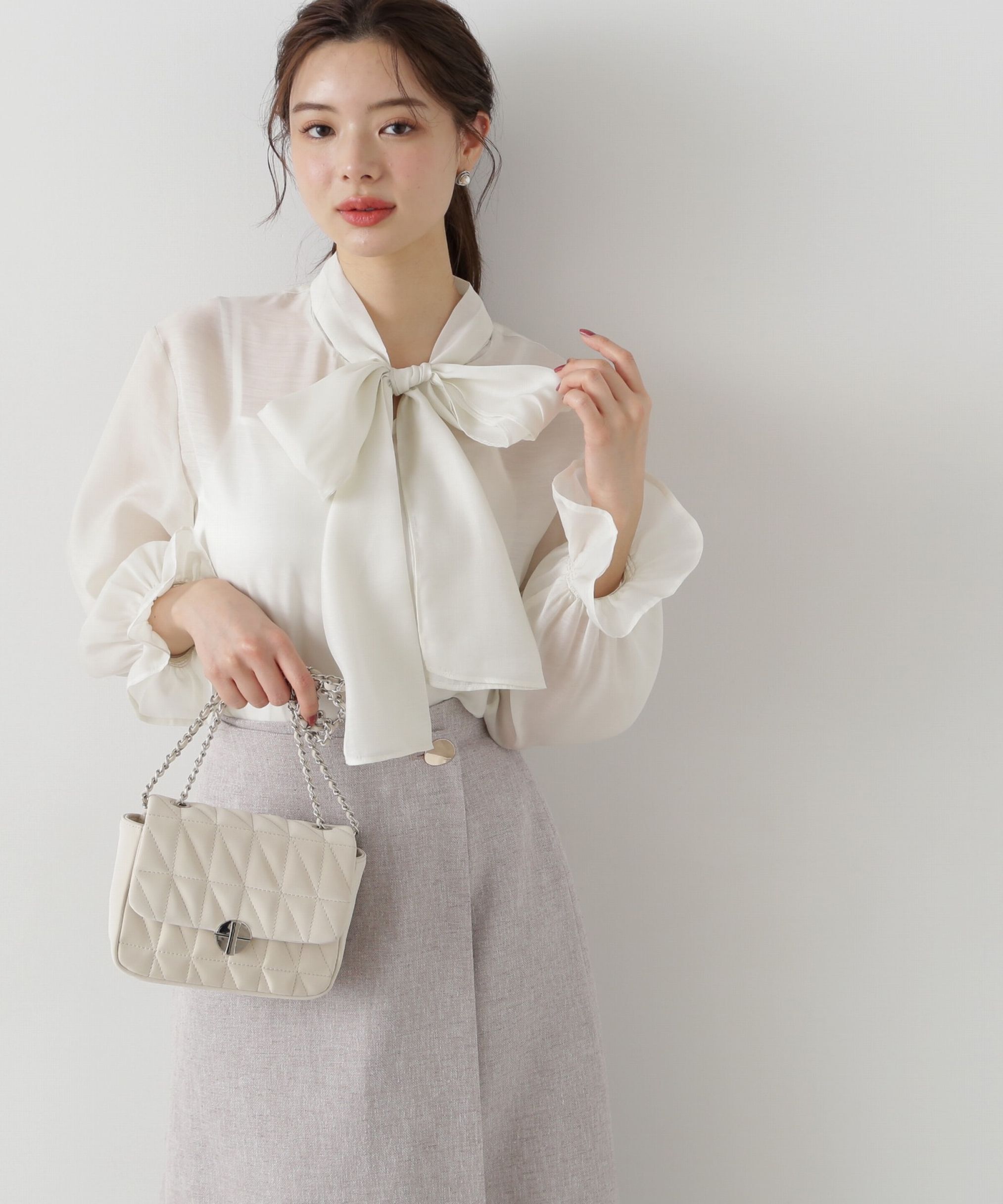 PROPORTION BODY DRESSING「ビッグリボンシアーブラウス」|シャツ・ブラウス|