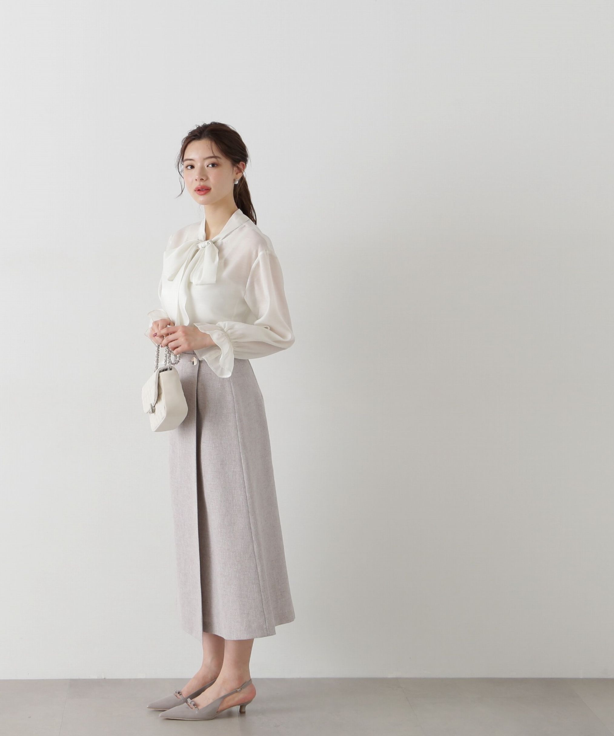 PROPORTION BODY DRESSING「ビッグリボンシアーブラウス」|シャツ・ブラウス|