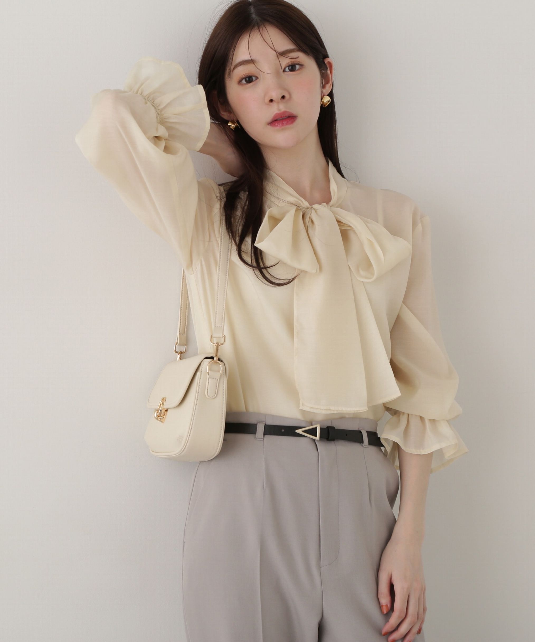 PROPORTION BODY DRESSING「ビッグリボンシアーブラウス」|シャツ・ブラウス|