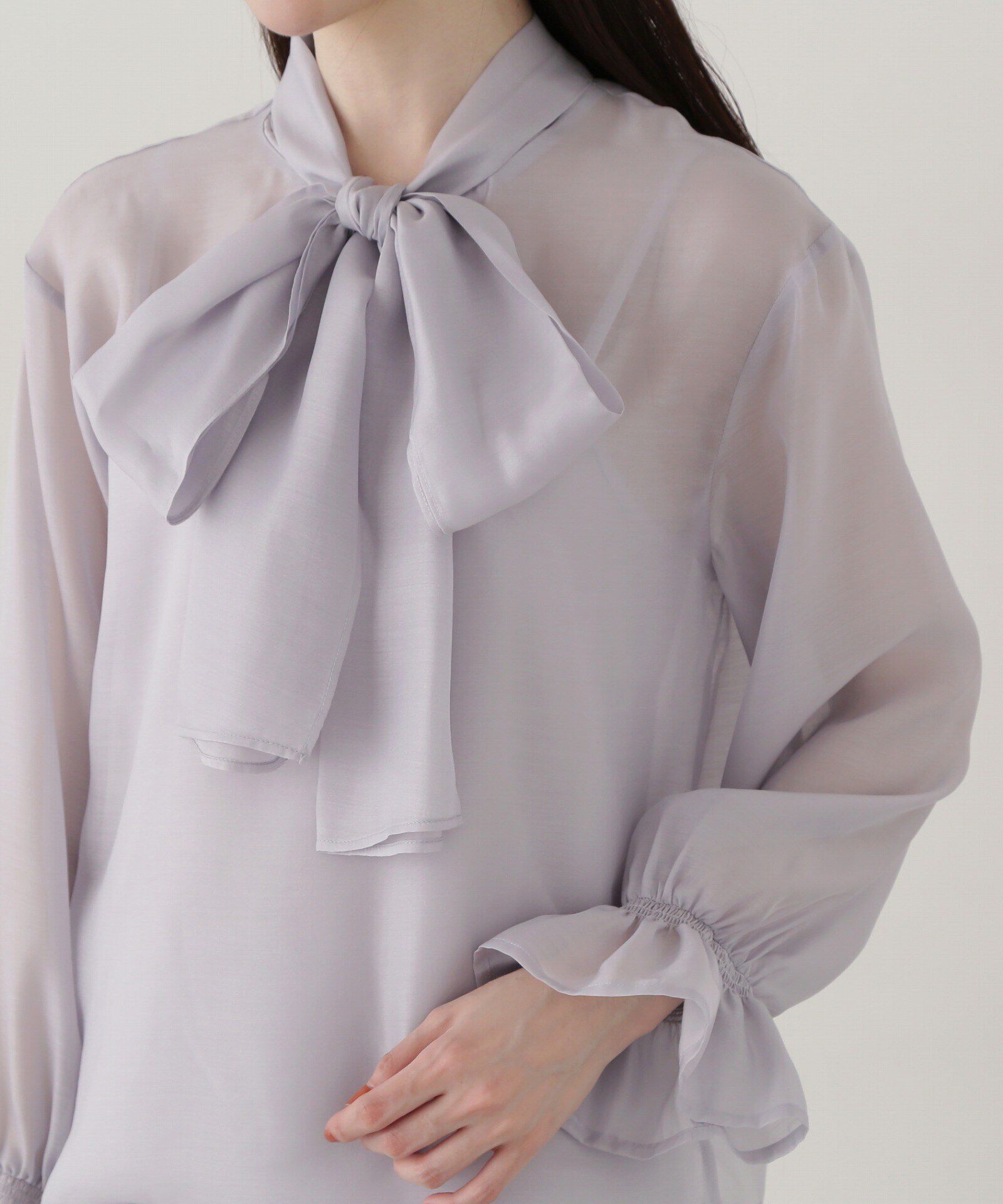 PROPORTION BODY DRESSING「ビッグリボンシアーブラウス」|シャツ・ブラウス|