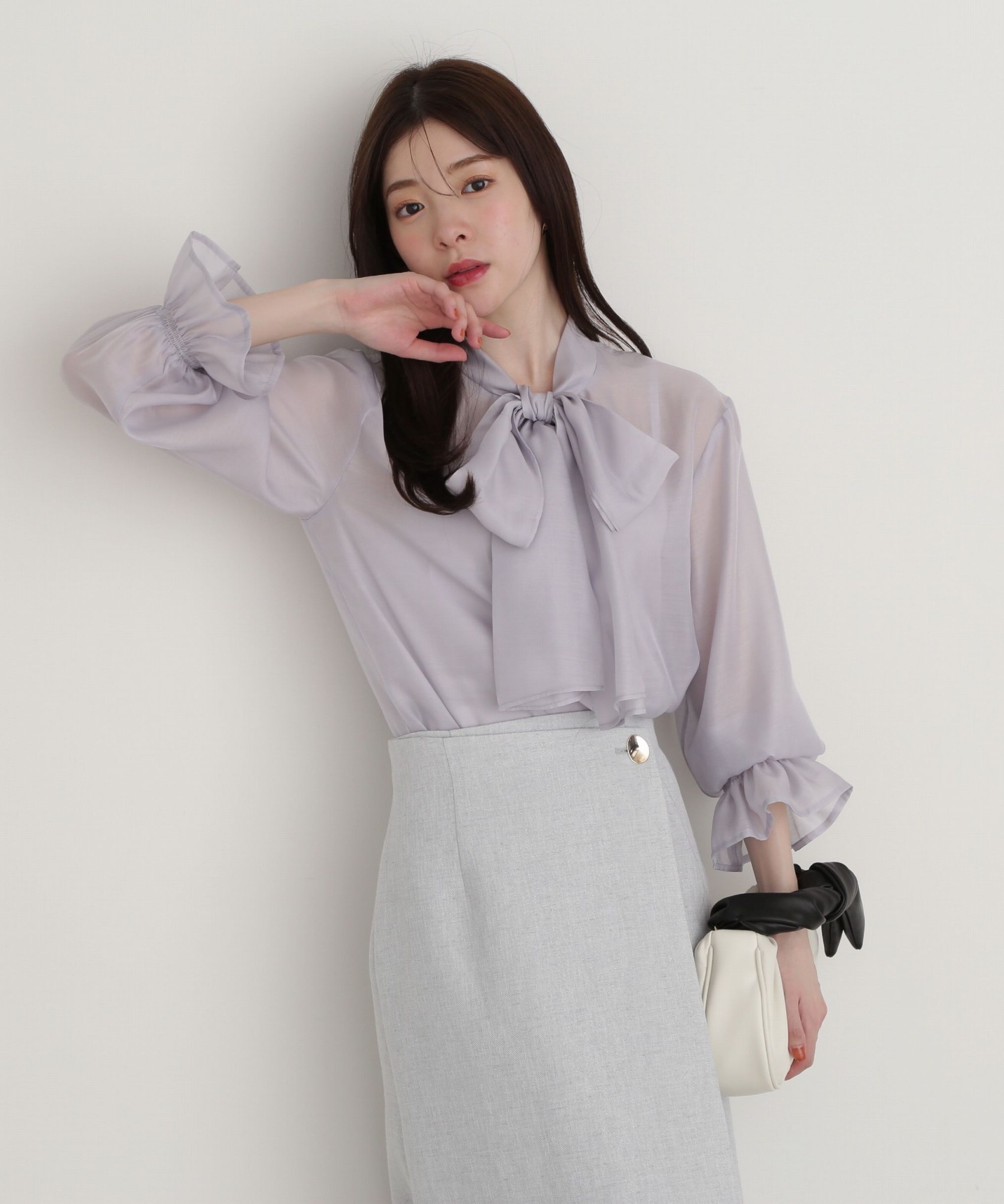 PROPORTION BODY DRESSING「ビッグリボンシアーブラウス」|シャツ・ブラウス|