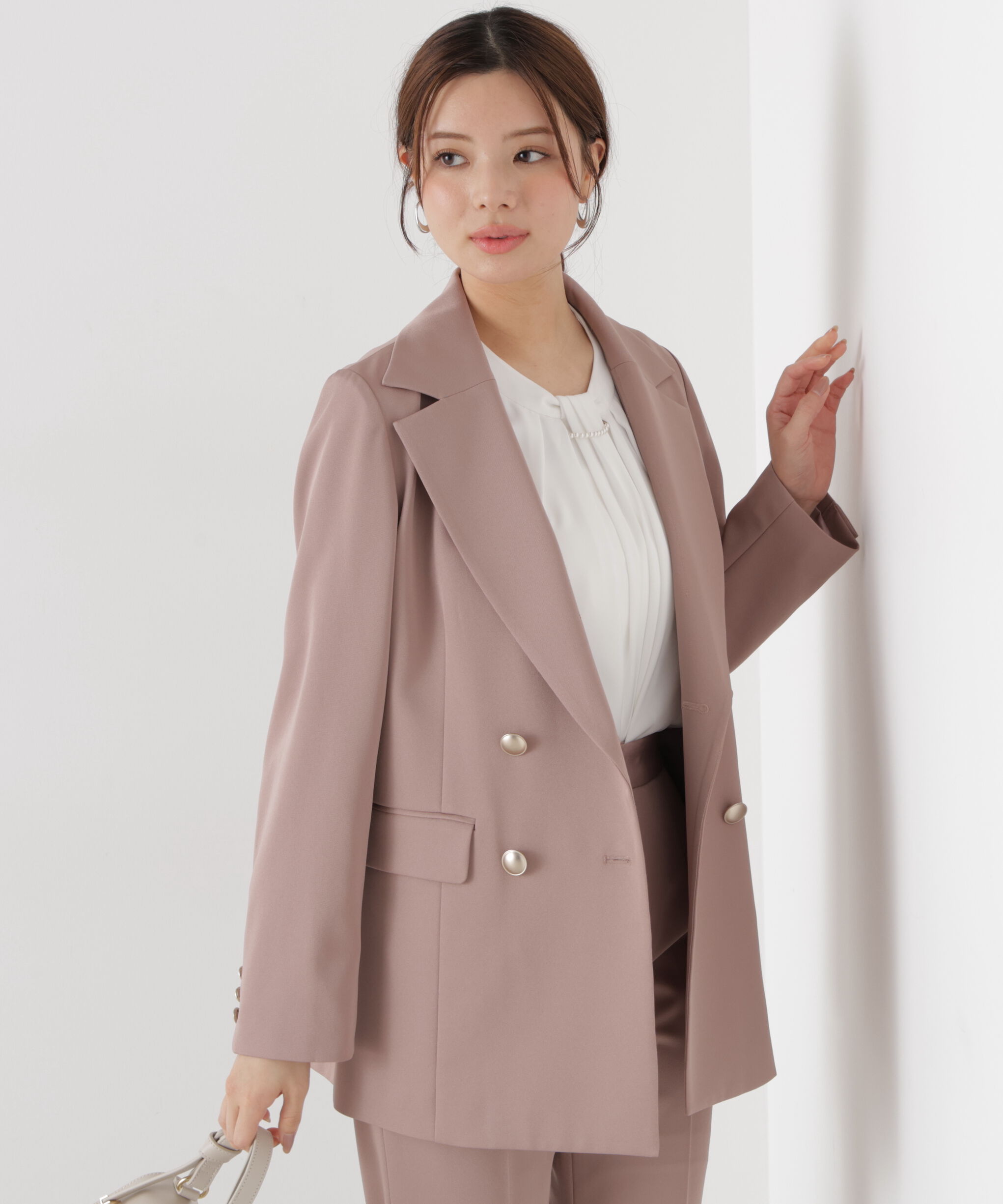 PROPORTION BODY DRESSING「ゴールド釦ダブルブレストジャケット 25AW」|その他|ベージュ
