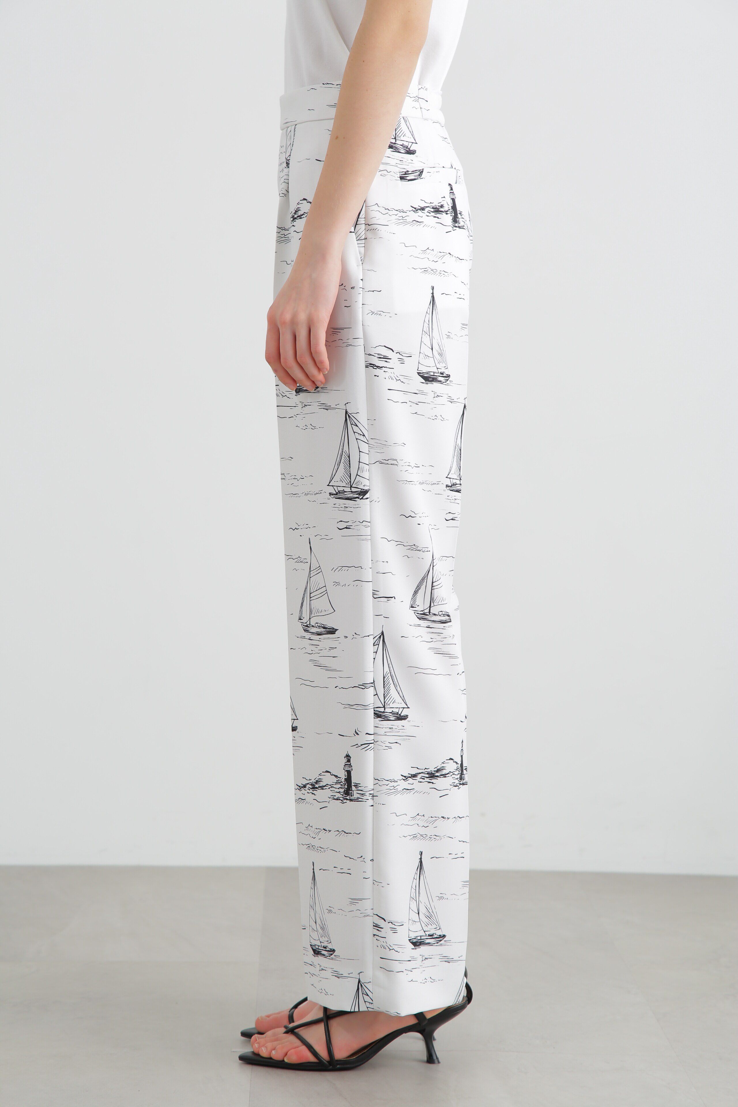  「◆ヨットプリントセミワイドパンツ」|その他|