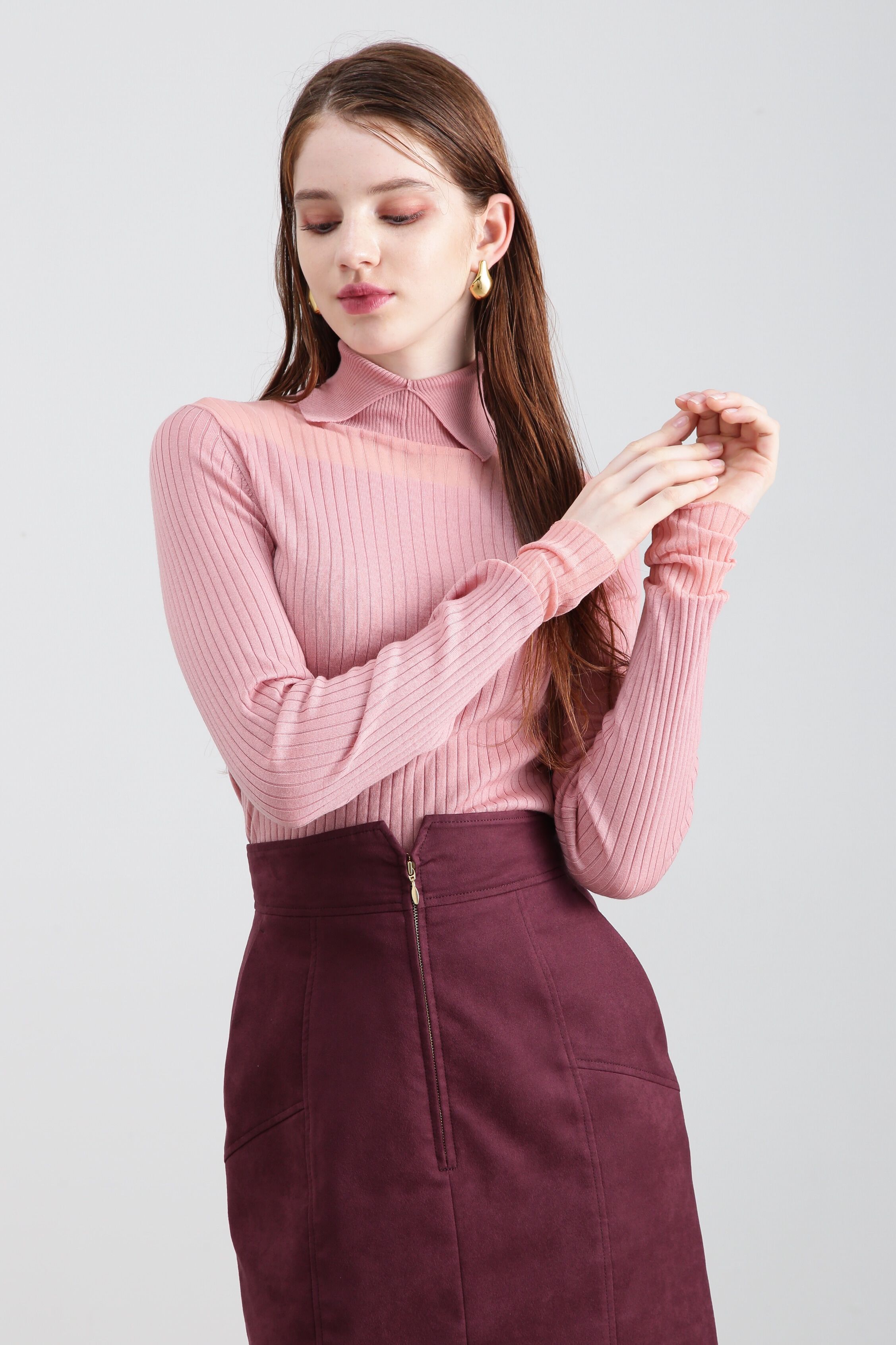  「◆スリットタートルネックニット」|ニット・セーター|