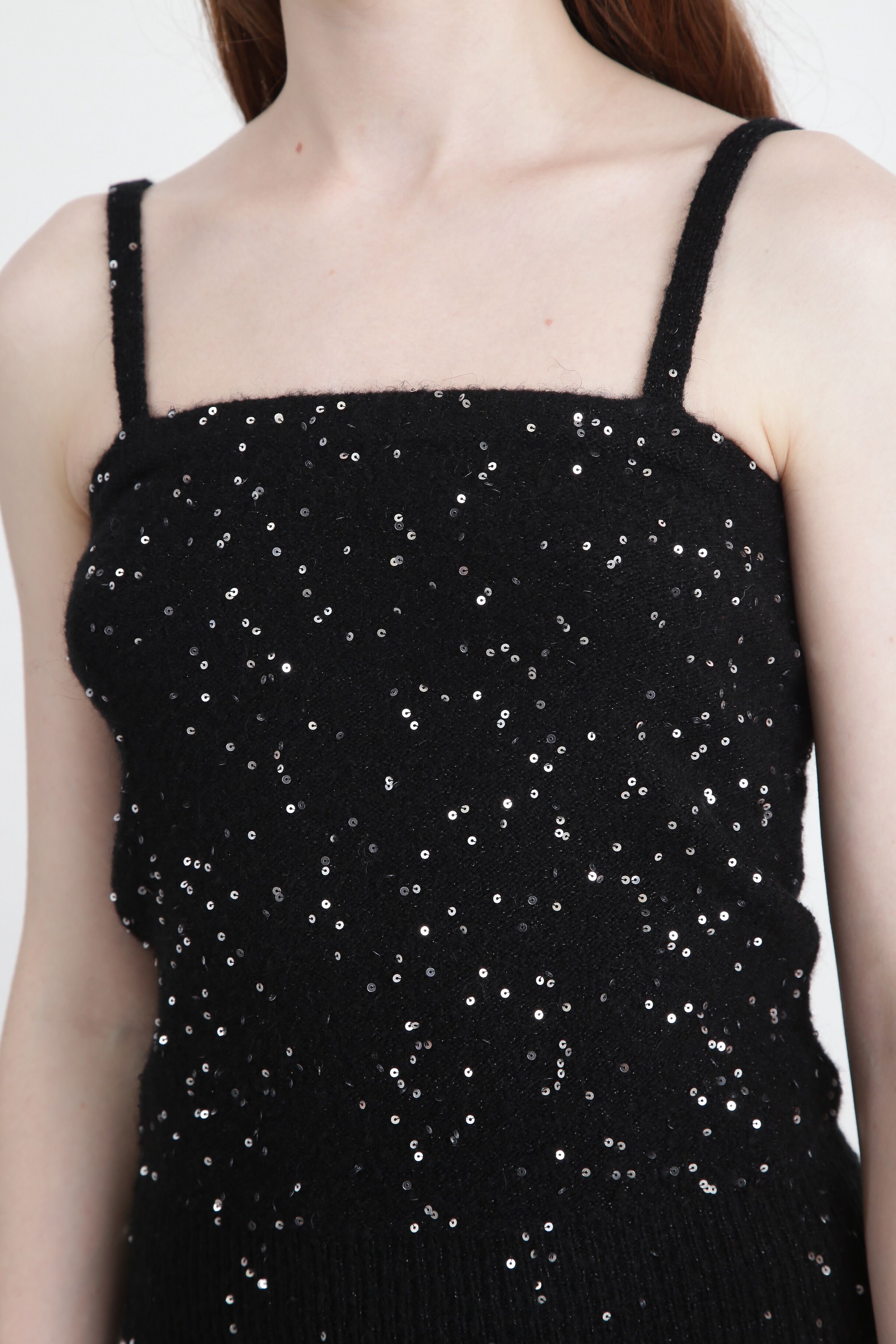  「◆スパンコールニットベアトップ」|ニット・セーター|