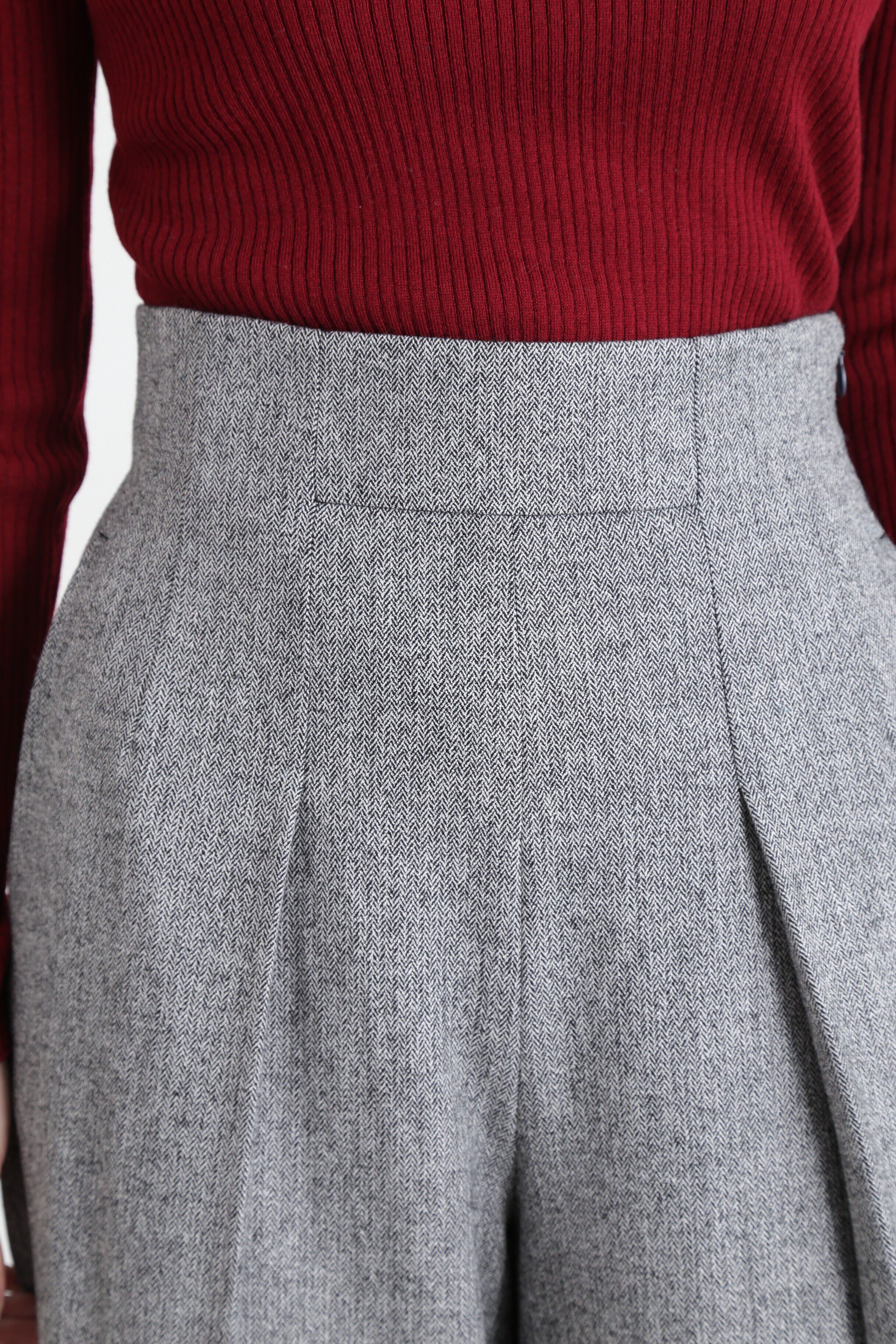  「へリンボーンタックワイドパンツ」|その他|