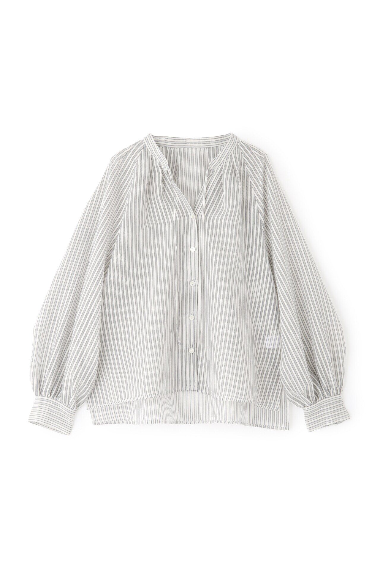  「◆シアーストライプギャザーブラウス」|シャツ・ブラウス|