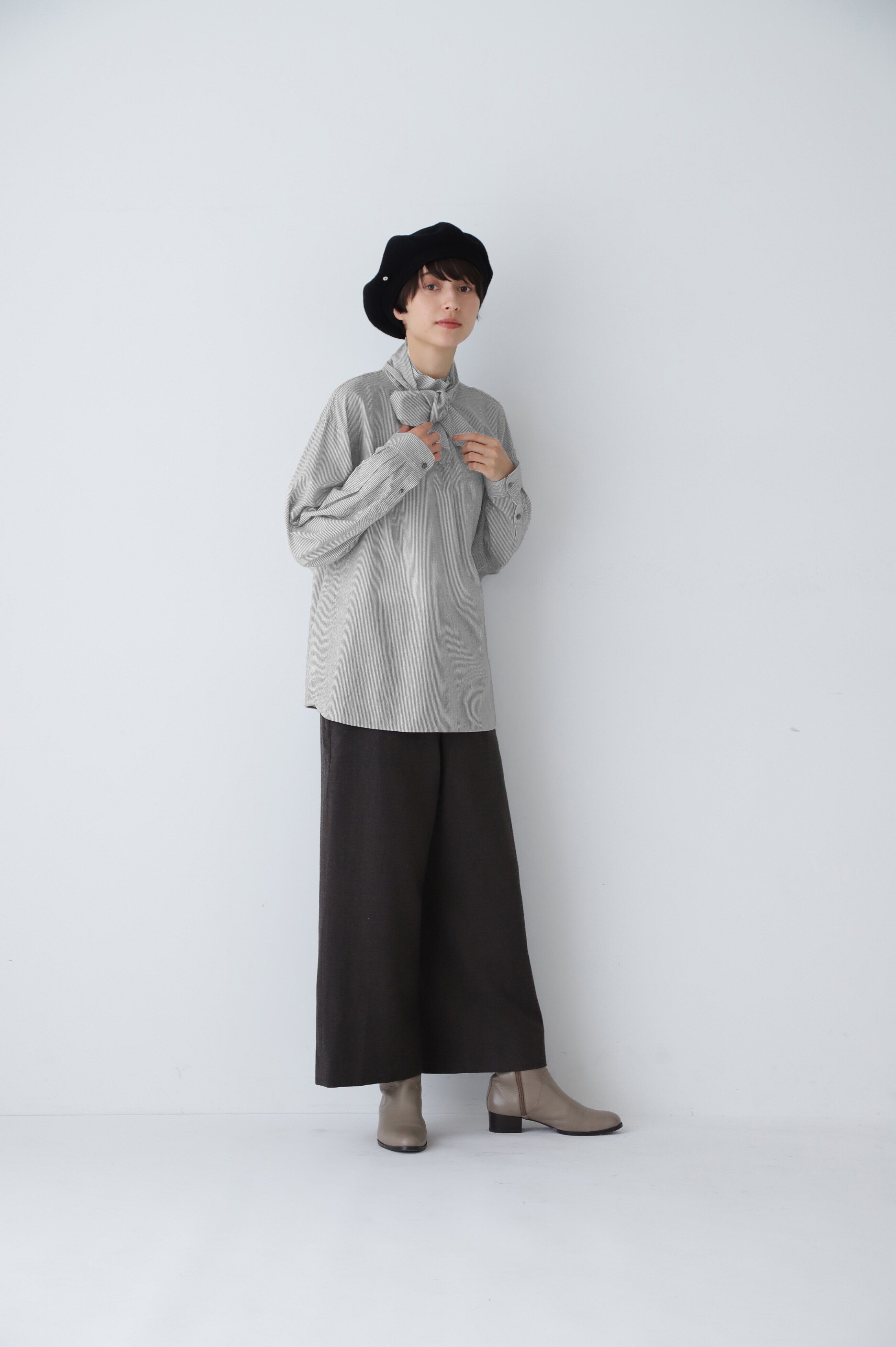  「◆ストライプボウタイブラウス」|シャツ・ブラウス|