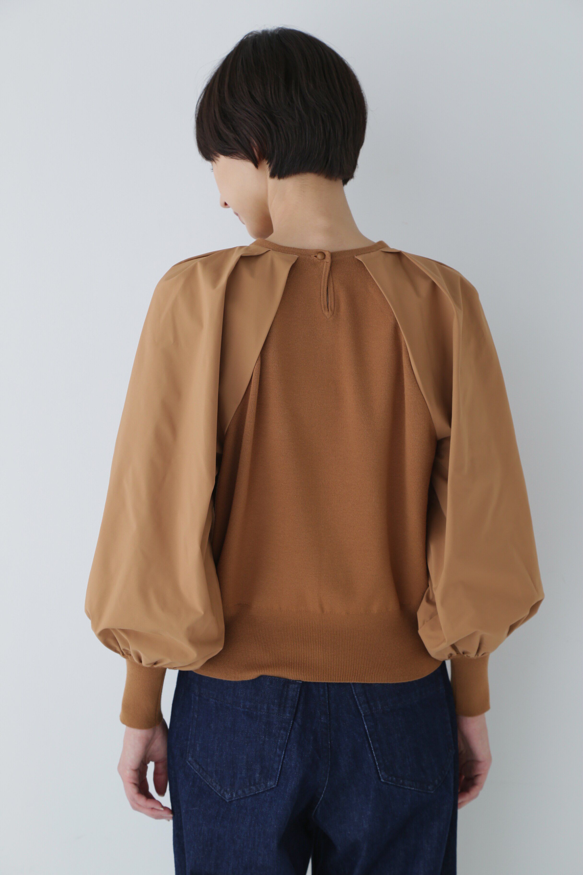  「◆布帛コンビニットプルオーバー」|ニット・セーター|