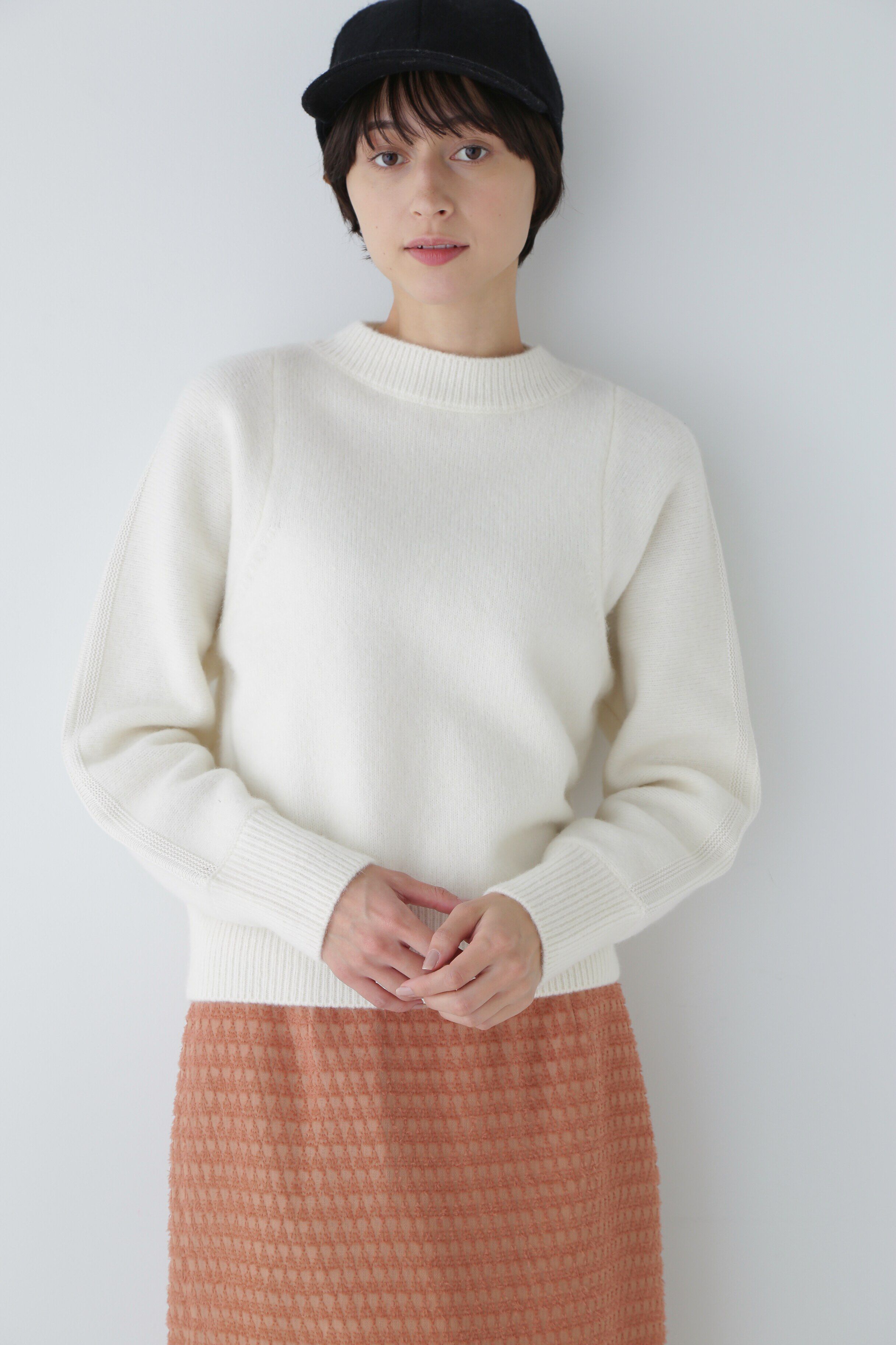  「◆袖ラインニット」|ニット・セーター|エクリュ1