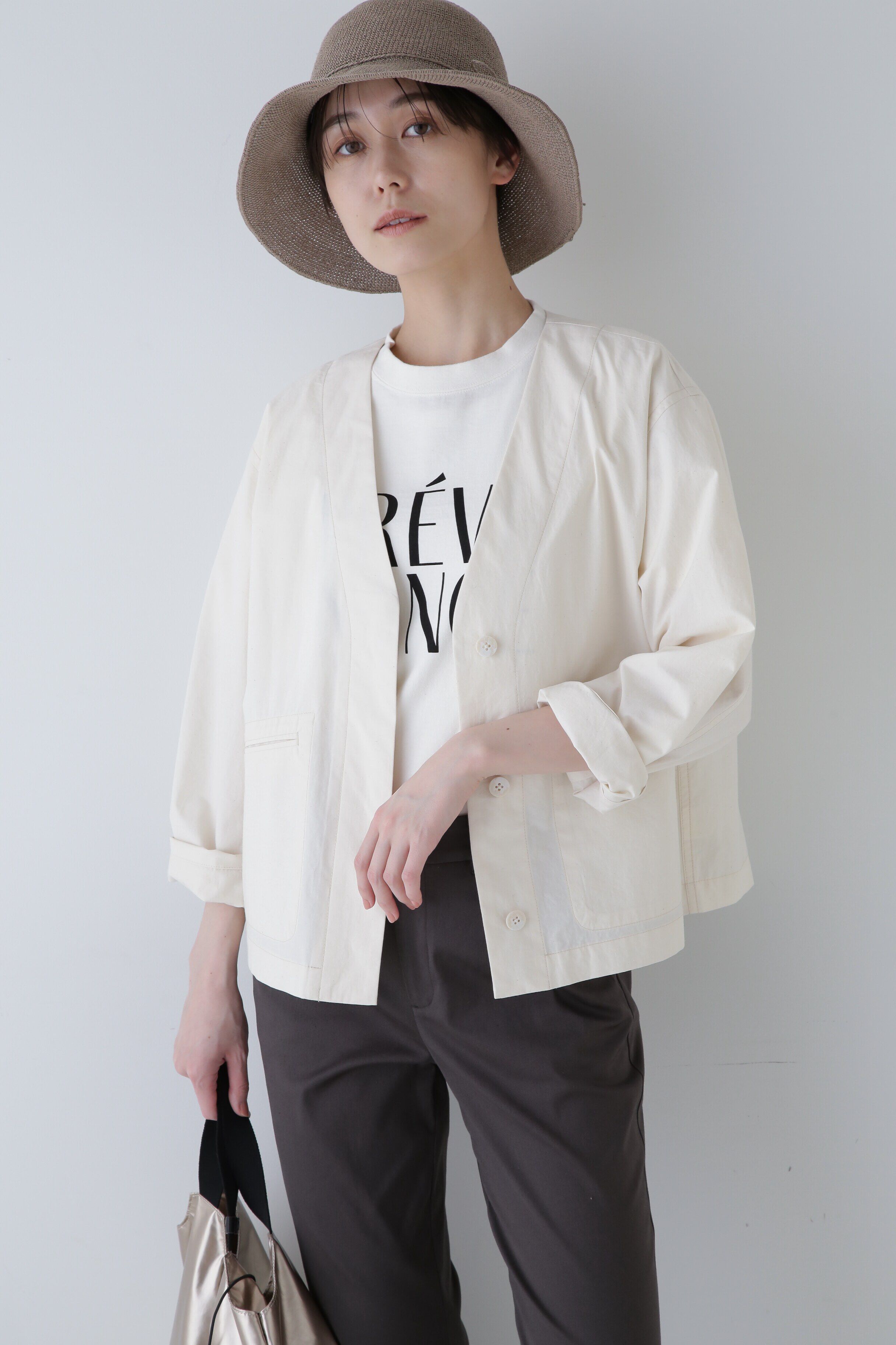  「◆リサイクル混コットンウェザーブルゾン」|シャツ・ブラウス|キナリ1