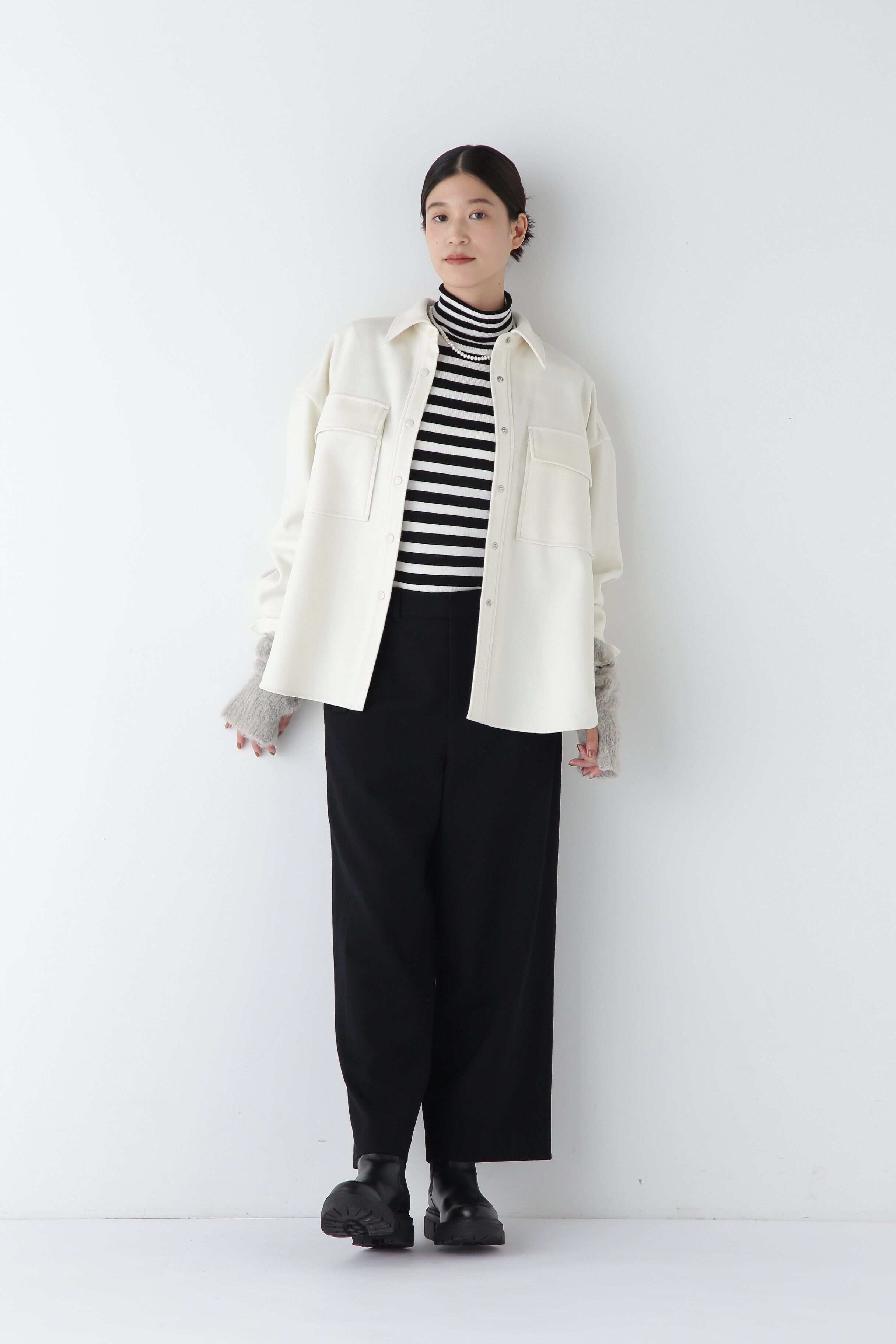  「◆ウールベーシックボーダータートルニットプルオーバー」|ニット・セーター|